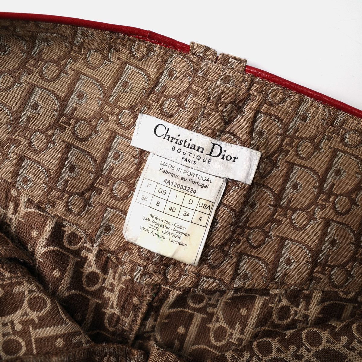 Dior 2004 Christian Dior By Galliano Rasta Monogram Skirt Size 29" - 7 Thumbnail