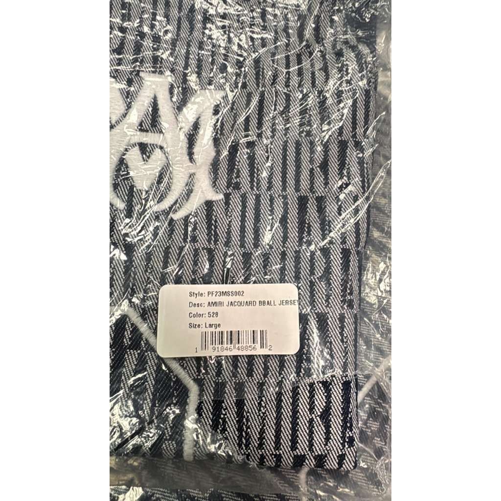 Amiri o1rshd1 Jacquard BBall Jersey Top Tank in Washed Indigo Size US L / EU 52-54 / 3 - 13 Thumbnail