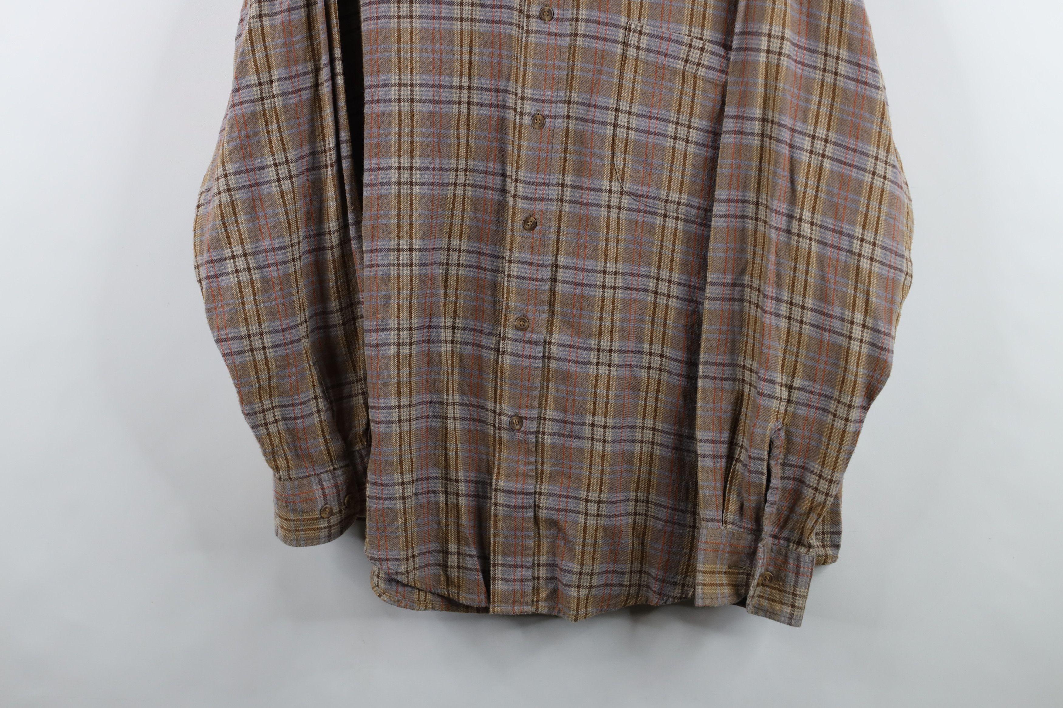 Vintage Vintage 90s Streetwear Earth Tone Flannel Button Down Shirt Size US L / EU 52-54 / 3 - 3 Thumbnail