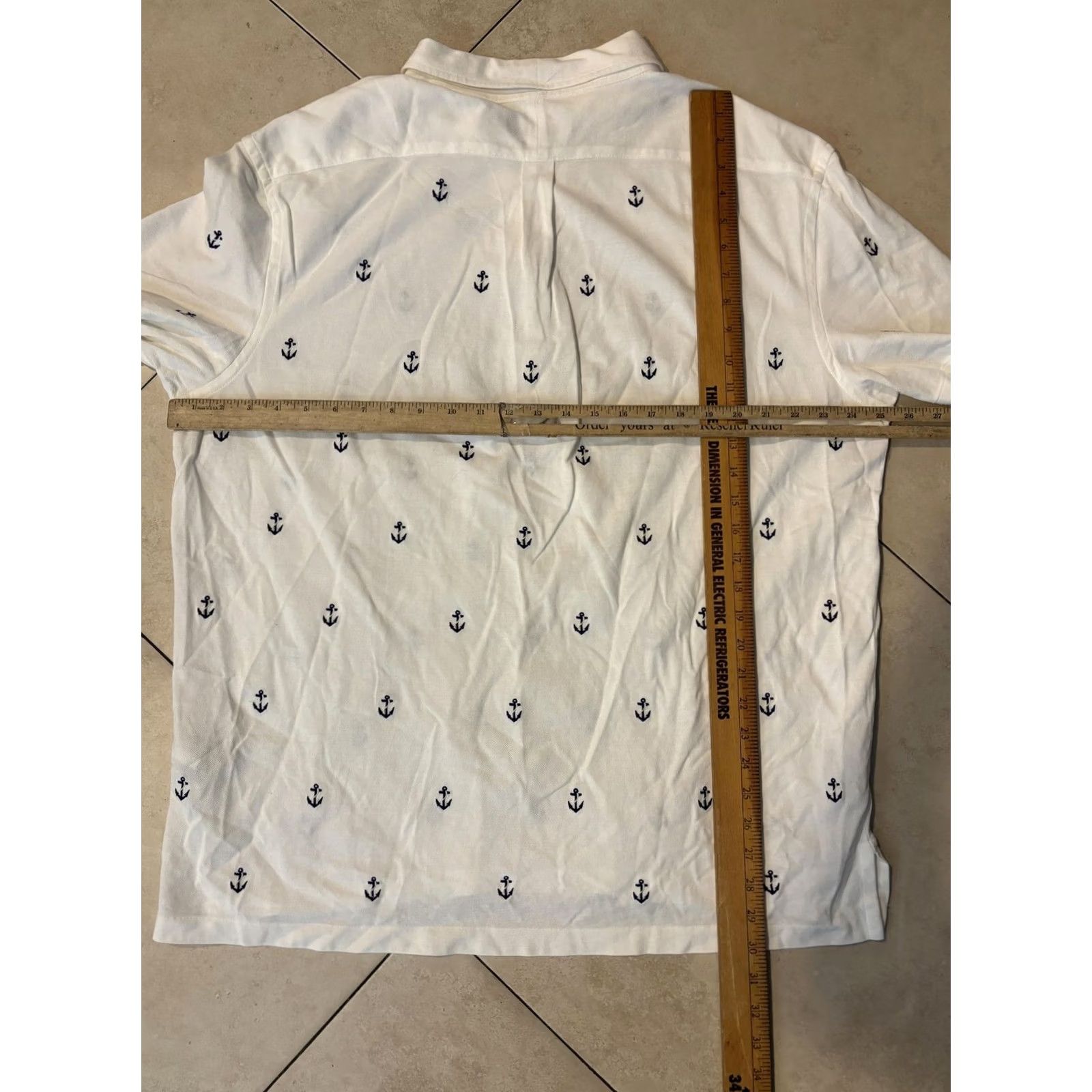 Ralph Lauren Ralph Lauren Polo Shirt Mens 2XL White Knit Oxford Embroidered Anchor Nautical Size US XXL / EU 58 / 5 - 5 Thumbnail