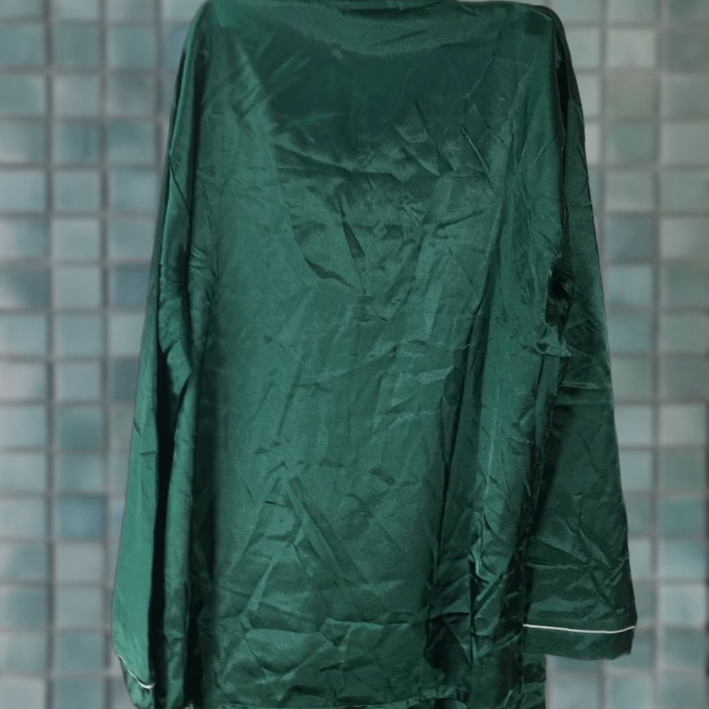 Vintage Womens Green Long Sleeve Shirt Pant Two Piece Pajama Set Size Medium Size M / US 6-8 / IT 42-44 - 1 Thumbnail