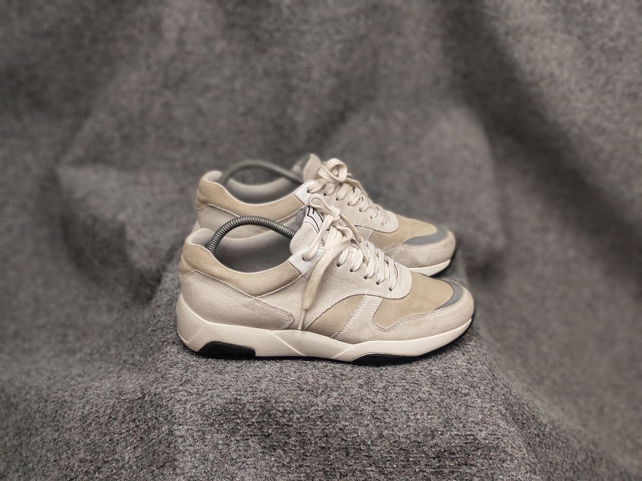 Z Zegna Z Zegna Design Suede Leather Beige low top Lace Up Sneakers Size US 9.5 / EU 42-43 - 2 Thumbnail