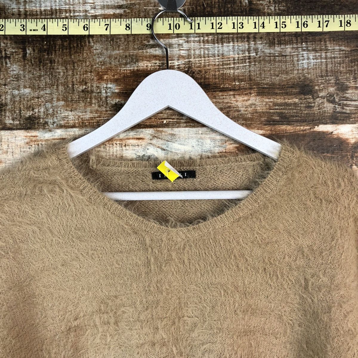 Homespun Knitwear DLL Ingni Brown shaggy fur Mohair Knitwear #C048 Size M / US 6-8 / IT 42-44 - 4 Thumbnail