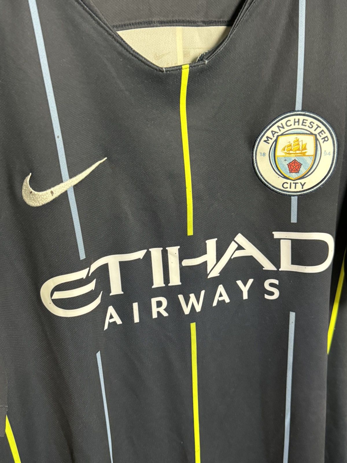 Nike Manchester City 18/19 Away Football Jersey Size US XL / EU 56 / 4 - 3 Thumbnail