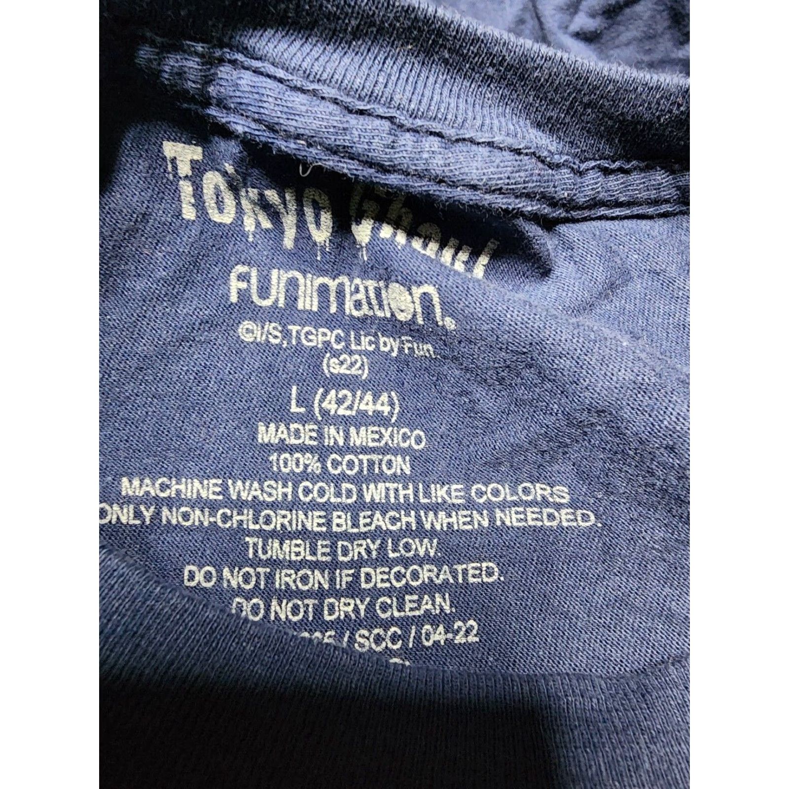 Vintage Mens L Tokyo Ghoul T Shirt Short Sleeve Anime Funimation Size US L / EU 52-54 / 3 - 4 Thumbnail