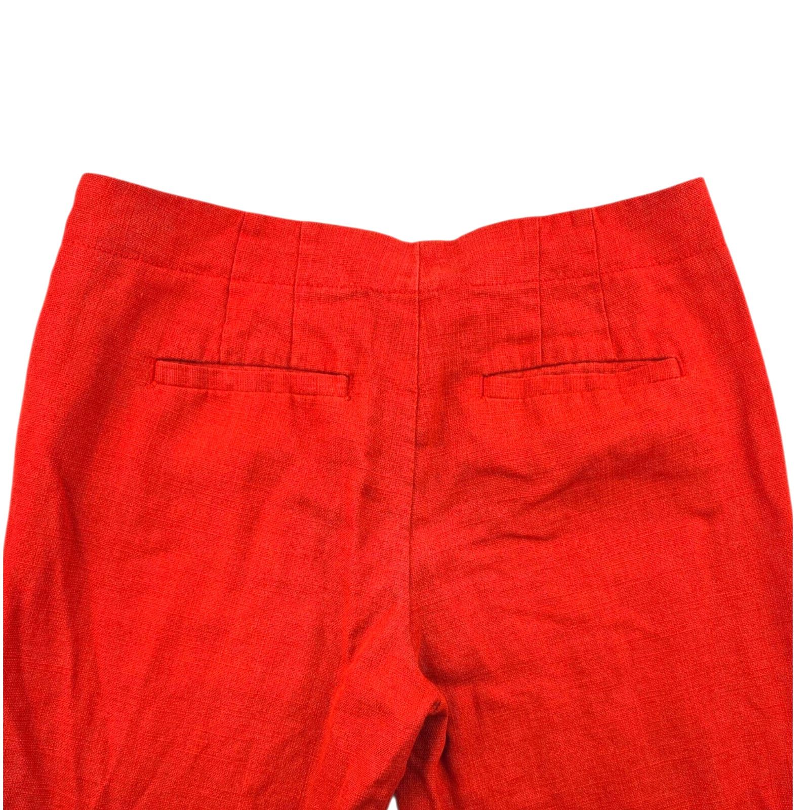Anthropologie Elevenses by Anthropologie | Red Edisto Linen Blend Pants| 4 Size 27" / US 4 / IT 40 - 7 Thumbnail