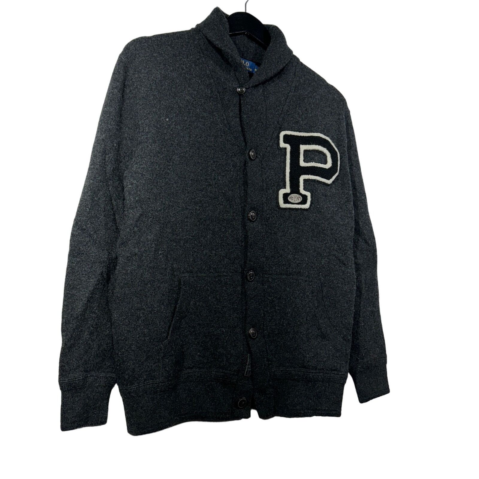 Polo Ralph Lauren Polo Ralph Lauren Varsity Patch Collared Cardigan Size US M / EU 48-50 / 2 - 3 Thumbnail