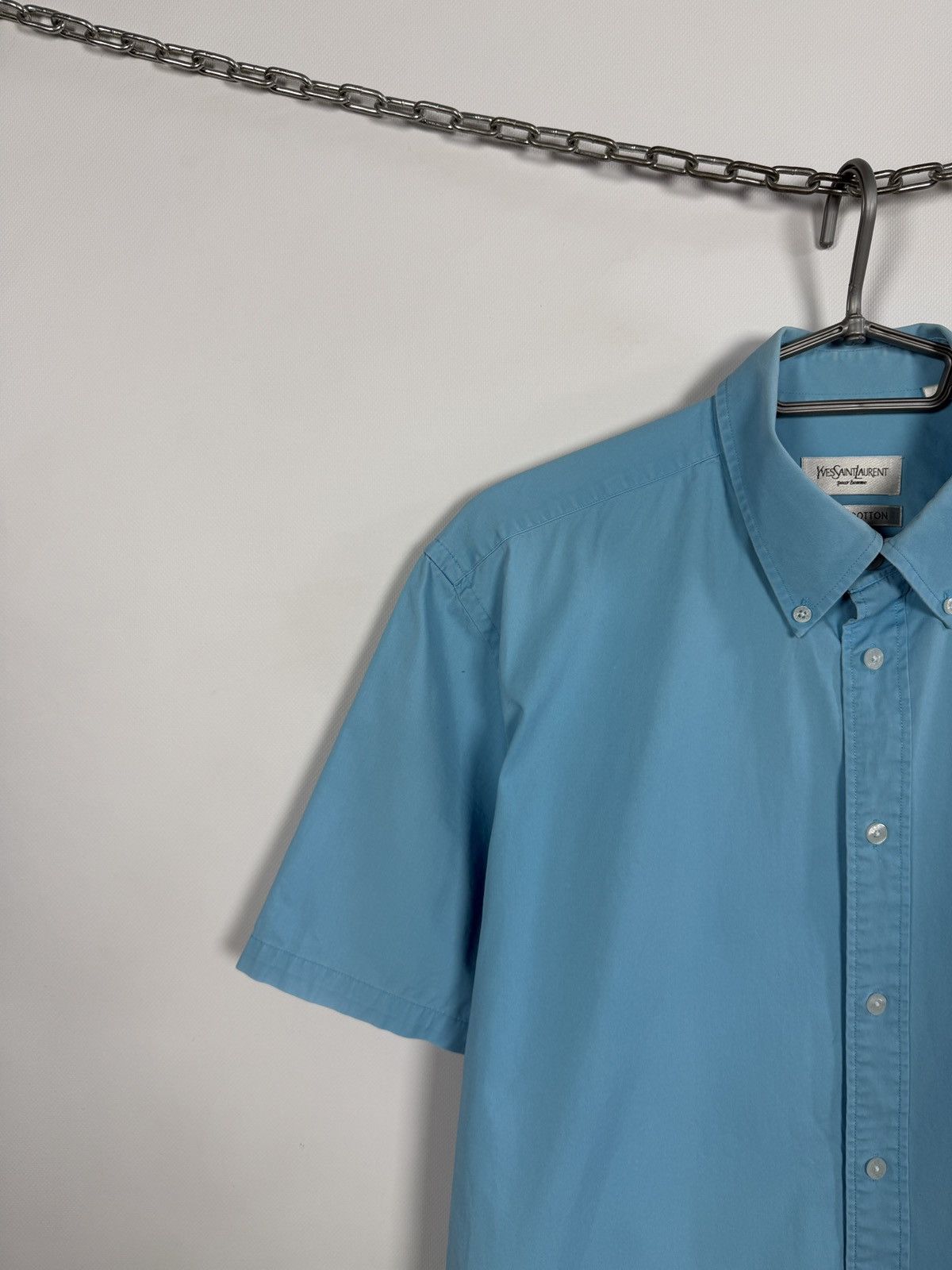Yves Saint Laurent Vintage Yves Saint Laurent Vintage Short Sleeve Shirt Size L Size US L / EU 52-54 / 3 - 3 Thumbnail