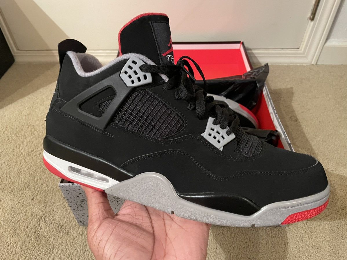 image of Jordan Nike Jordan 4 Bred Size 15 • Worn Twice Shoes in Black, Men's