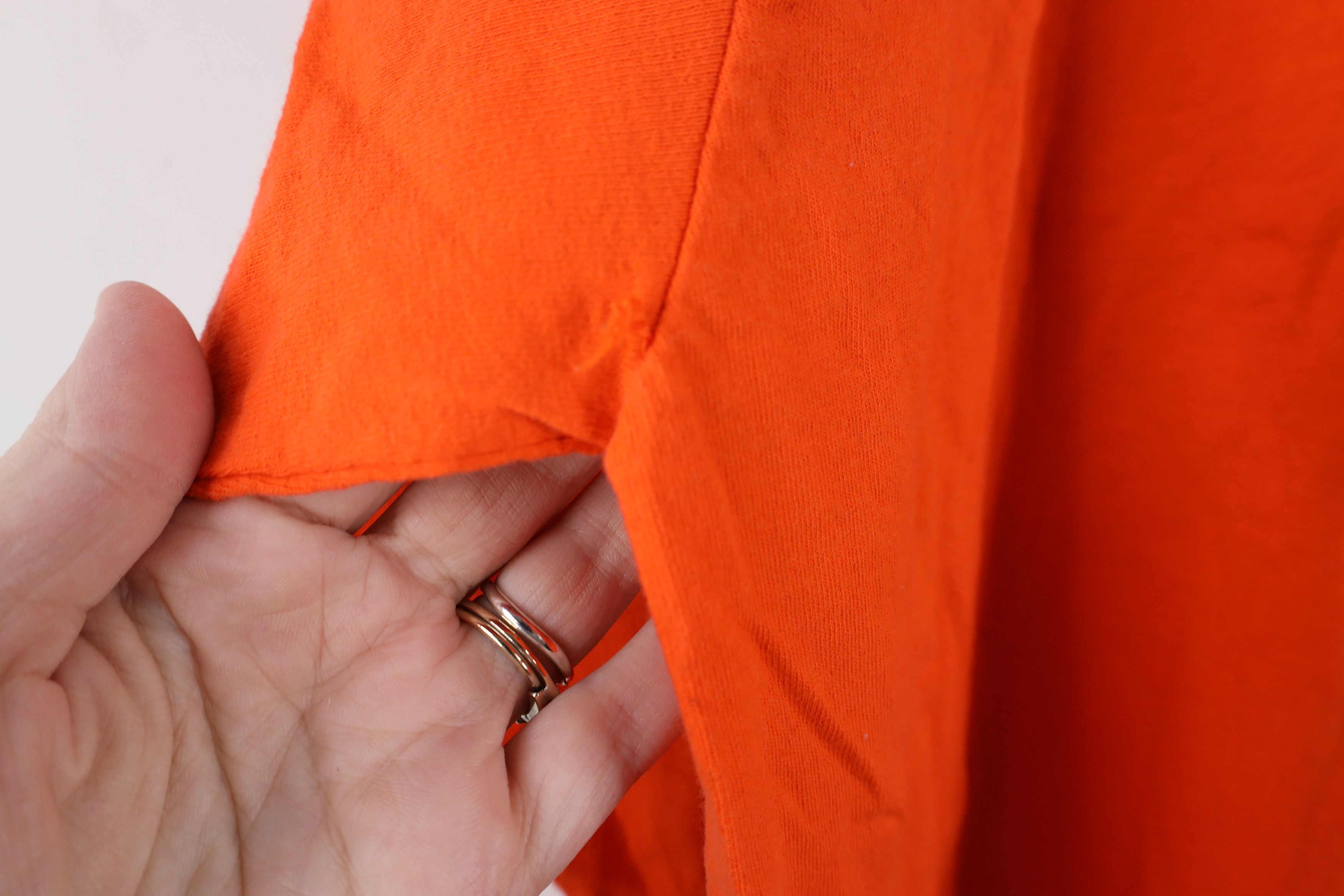 Harley Davidson × Vintage Y2K Harley Davidson Spell Out Long Sleeve T-Shirt Orange Size US XL / EU 56 / 4 - 11 Thumbnail