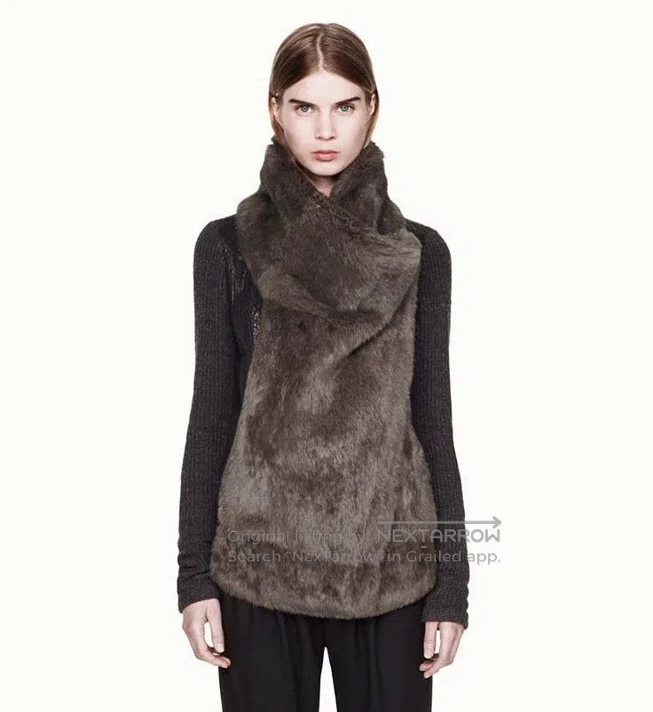 Helmut Lang HELMUT LANG Rabbit Fur Sheepskin Patchwork Knit Jacket Size S / US 4 / IT 40 - 7 Thumbnail
