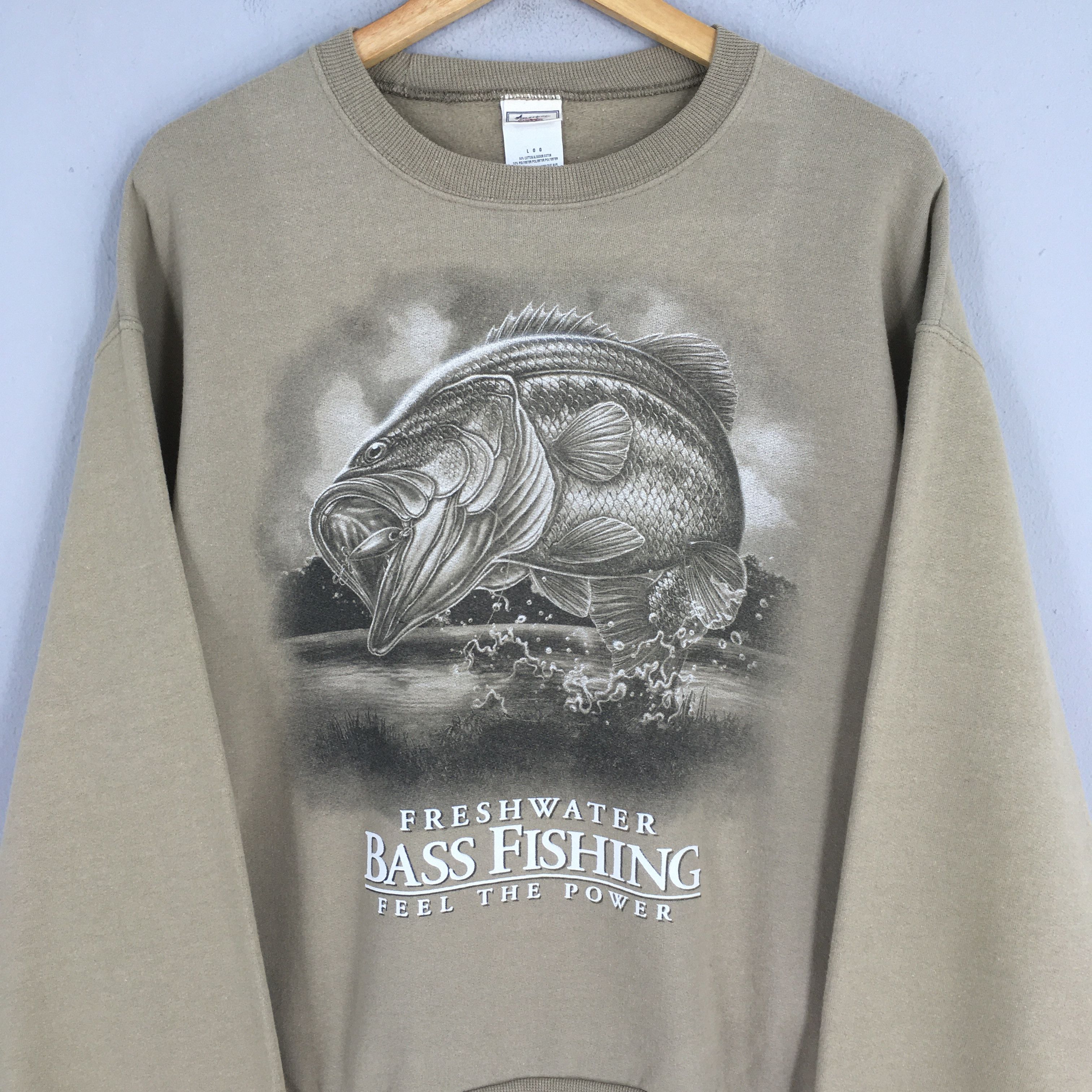 Habitat × Vintage Vintage Largemouth Bass Fish Brown Sweatshirt Large Size US L / EU 52-54 / 3 - 2 Thumbnail