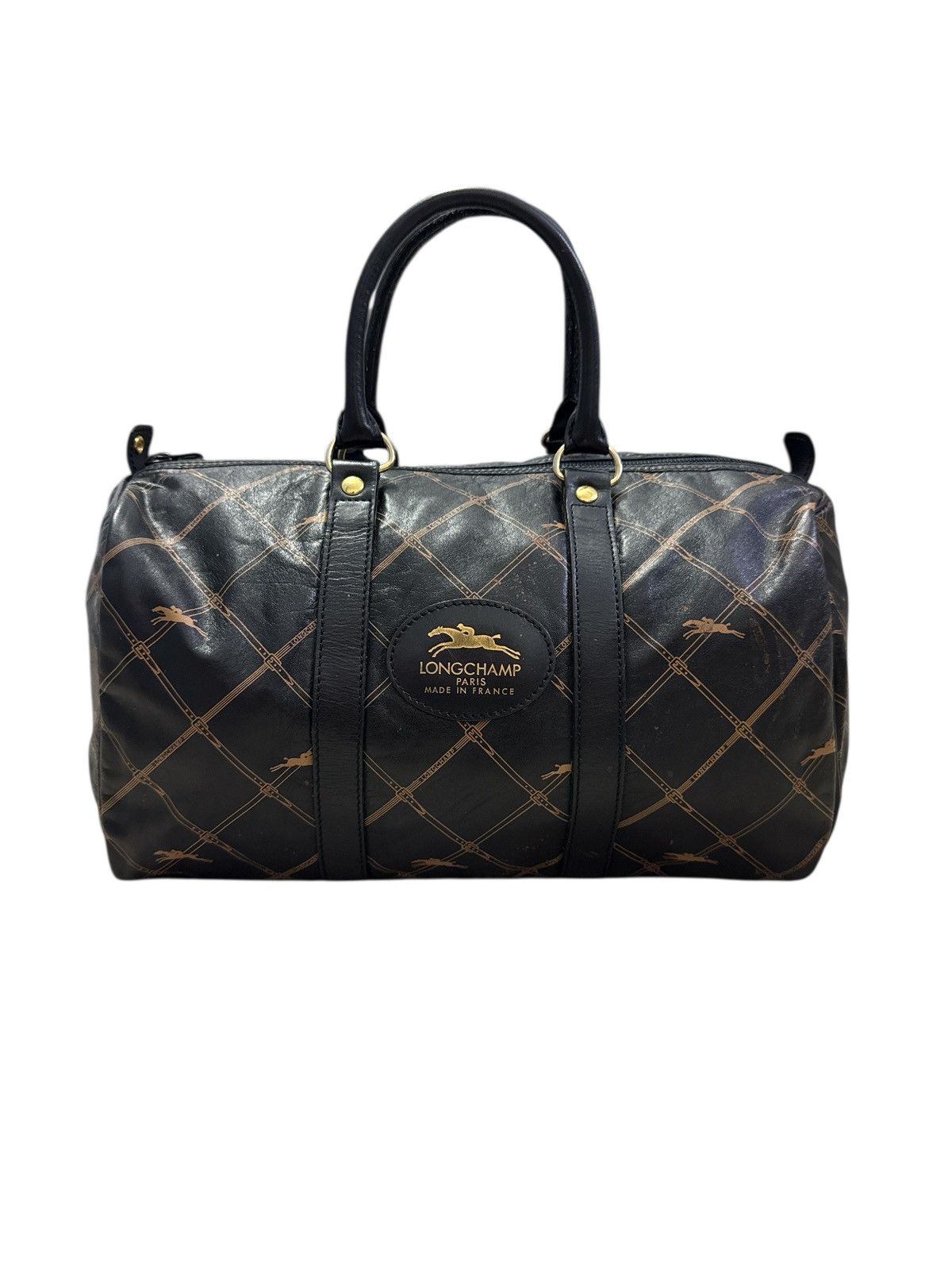 Longchamp VINTAGE LONGHCAMP FULL MONOGRAM BOSTON BAG Size ONE SIZE - 1 Thumbnail