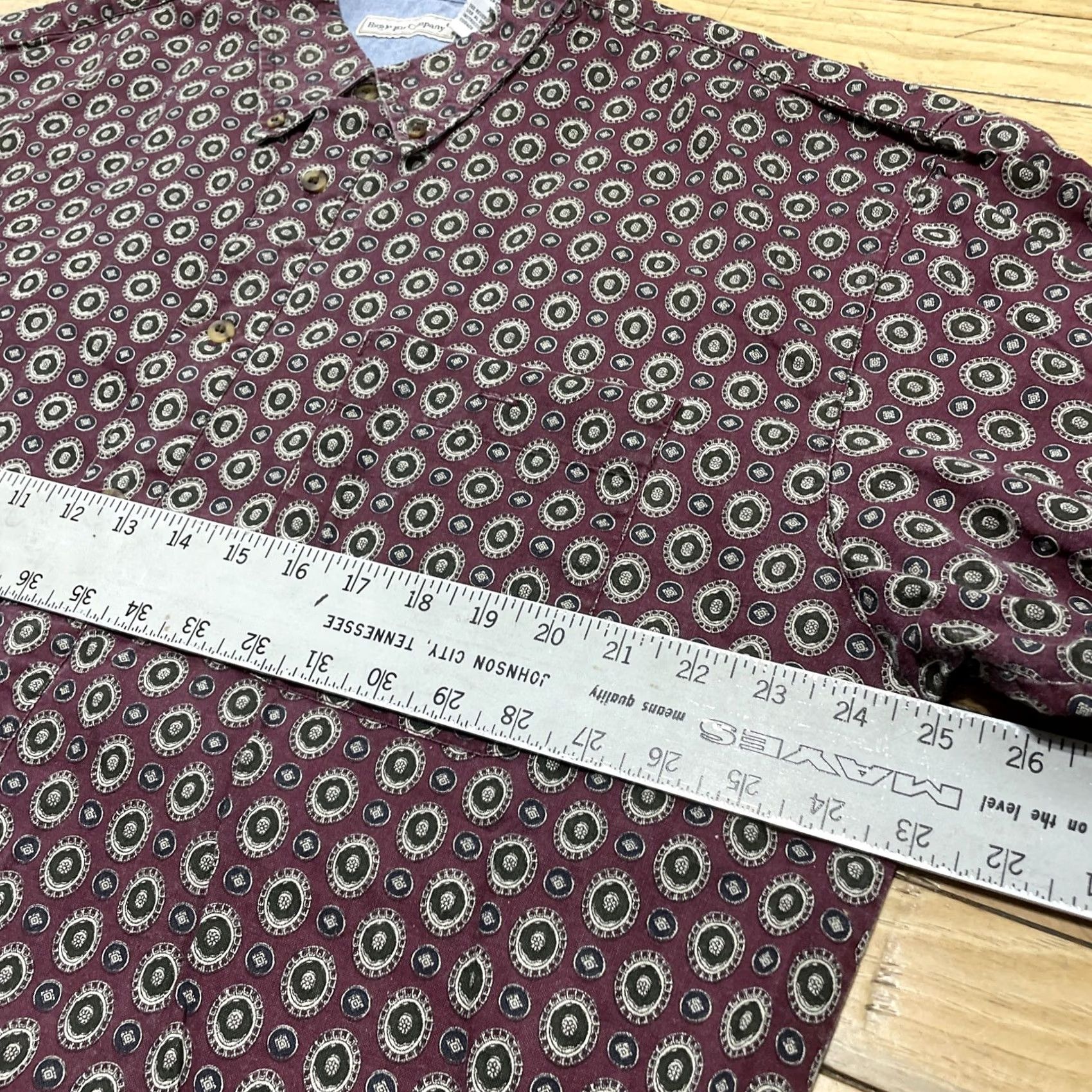 Bugle Boy VINTAGE Bugle Boy Long Sleeve Button Shirt Men XL Western Medallion Deco Red Talisma Size US XL / EU 56 / 4 - 7 Thumbnail