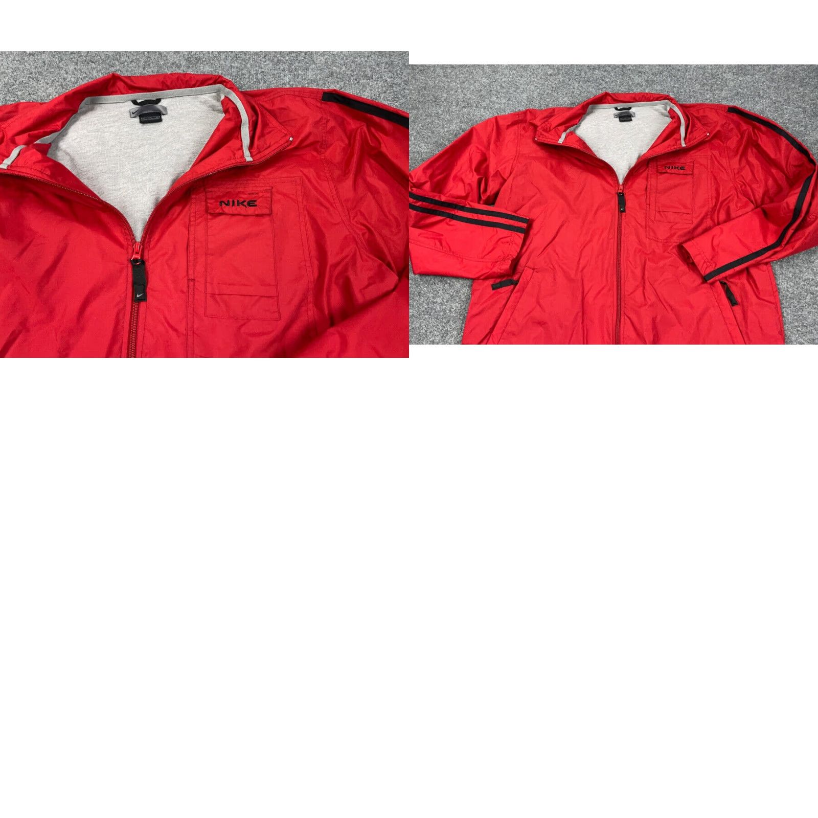 Nike VNTG Nike Windbreaker Jacket Adult XL Red Embroidered Zip Lined Nylon Polyester 90s Streetwear Men's Size US XL / EU 56 / 4 - 8 Thumbnail