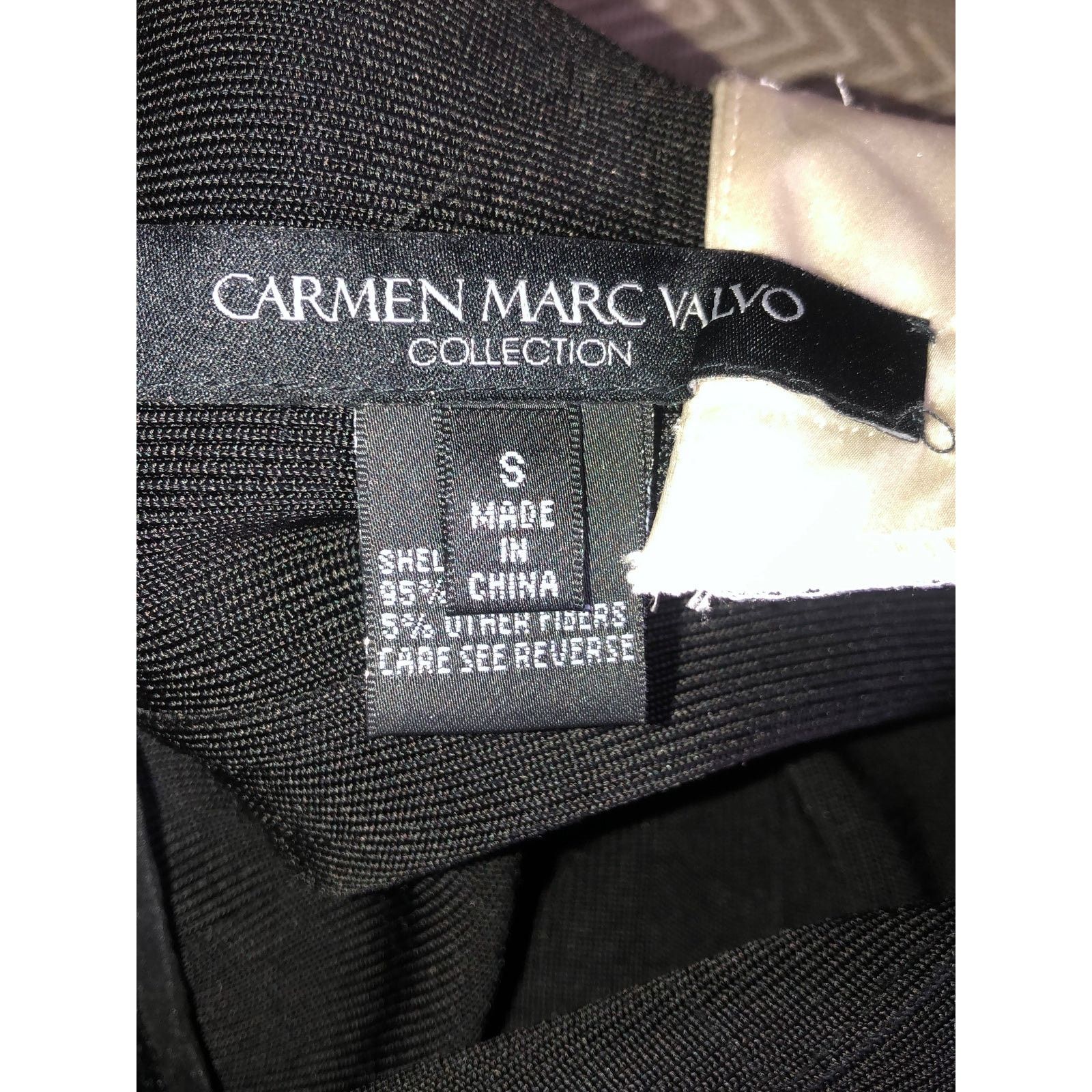 Other Carmen Marc Valvo Gemstones Metallic Black Bandage Dress s Size S / US 4 / IT 40 - 12 Thumbnail