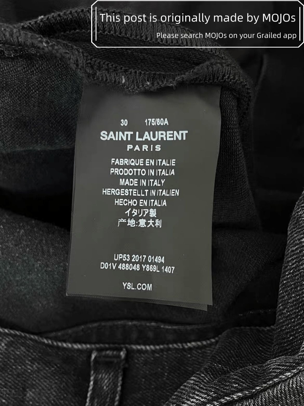 Saint Laurent Paris Sz 30 Saint Laurent Paris D02 Dark Gray basic Denim mojos78 Size US 30 / EU 46 - 5 Thumbnail