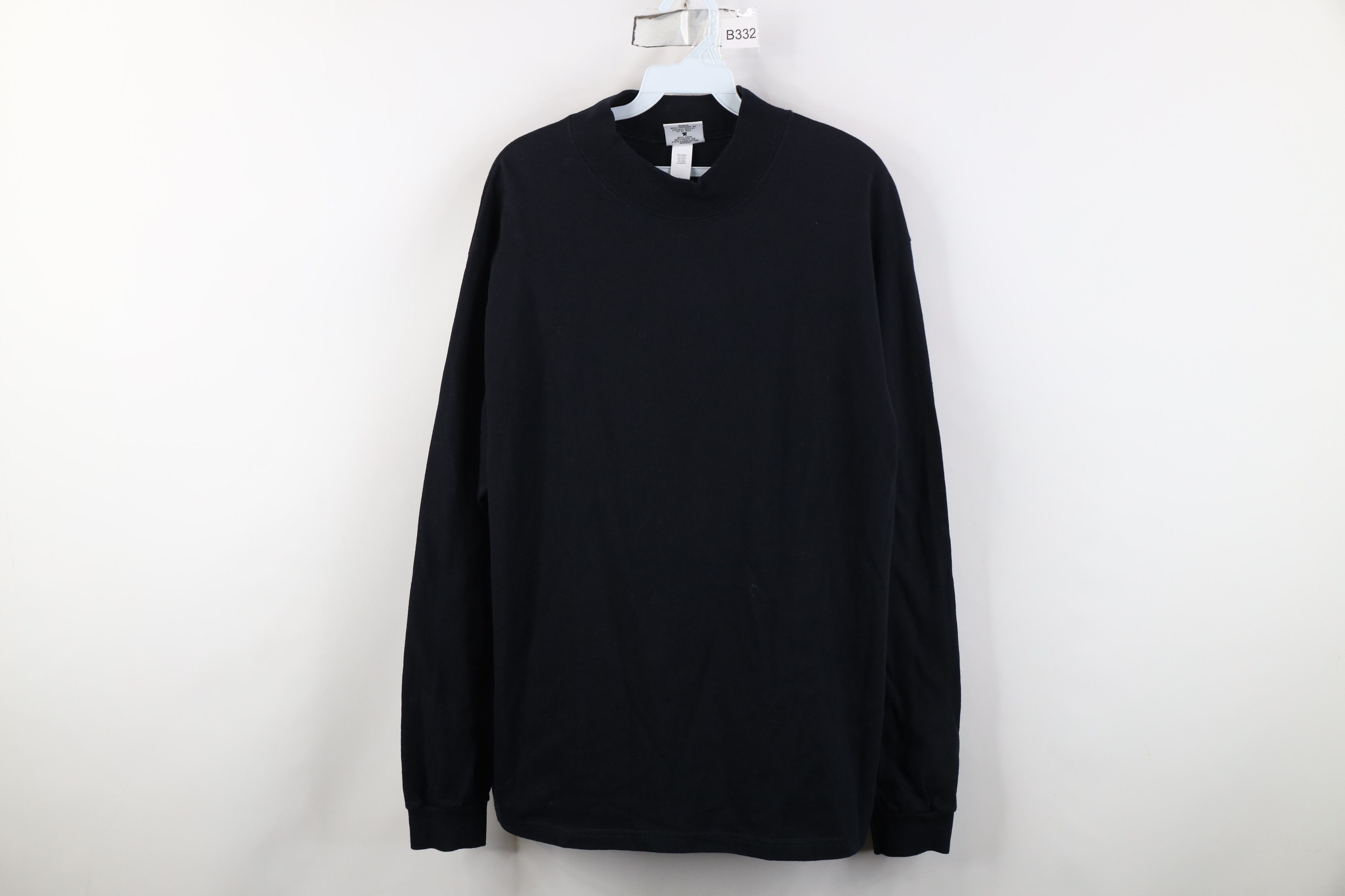 Vintage Vintage 90s Y2K Streetwear Long Sleeve Mock Neck T-Shirt Size US L / EU 52-54 / 3 - 1 Thumbnail
