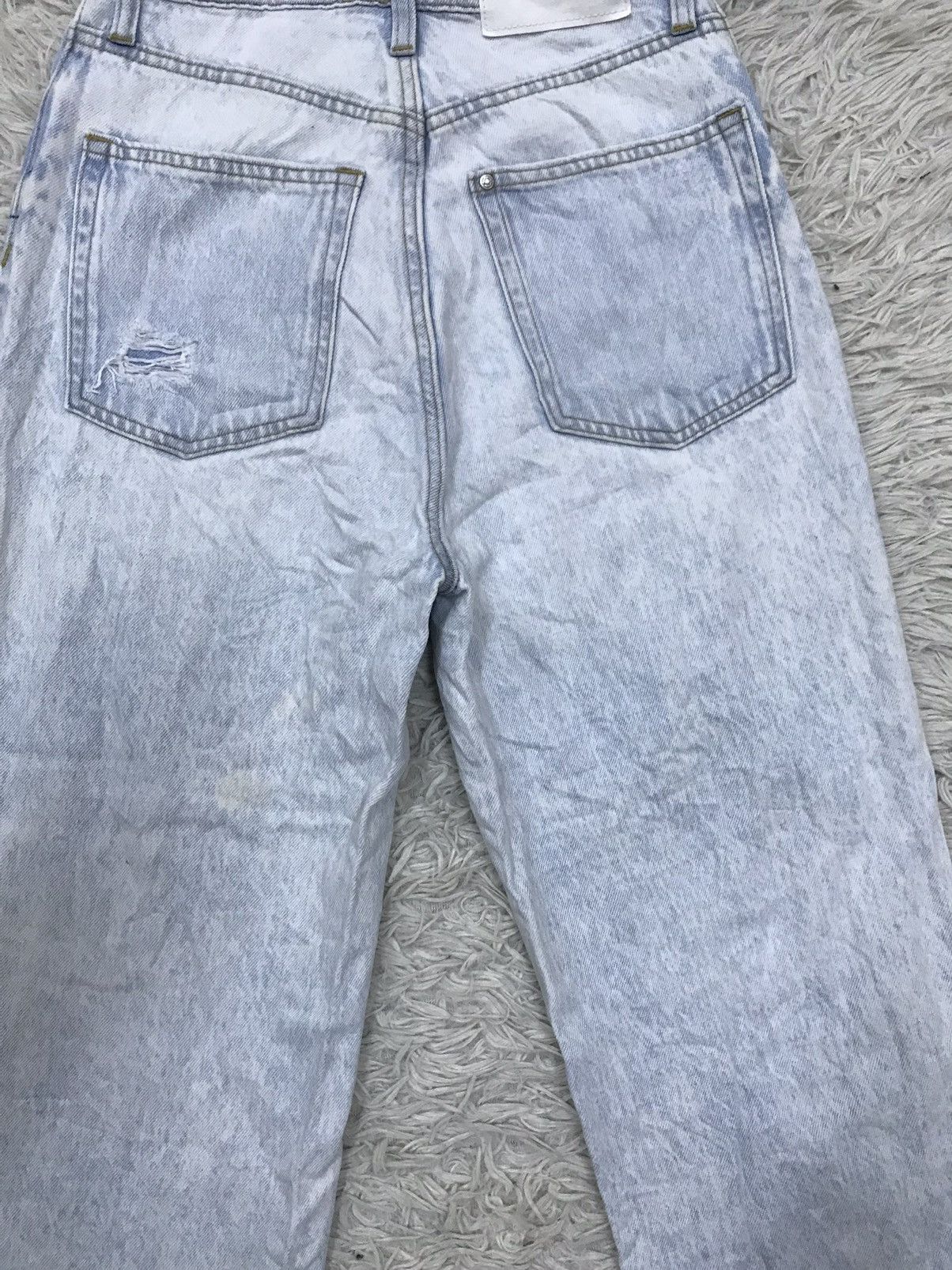 H&M H&M Loose Straight Distressed Baggy Jeans Size 24" / US 00 / IT 34 - 10 Thumbnail