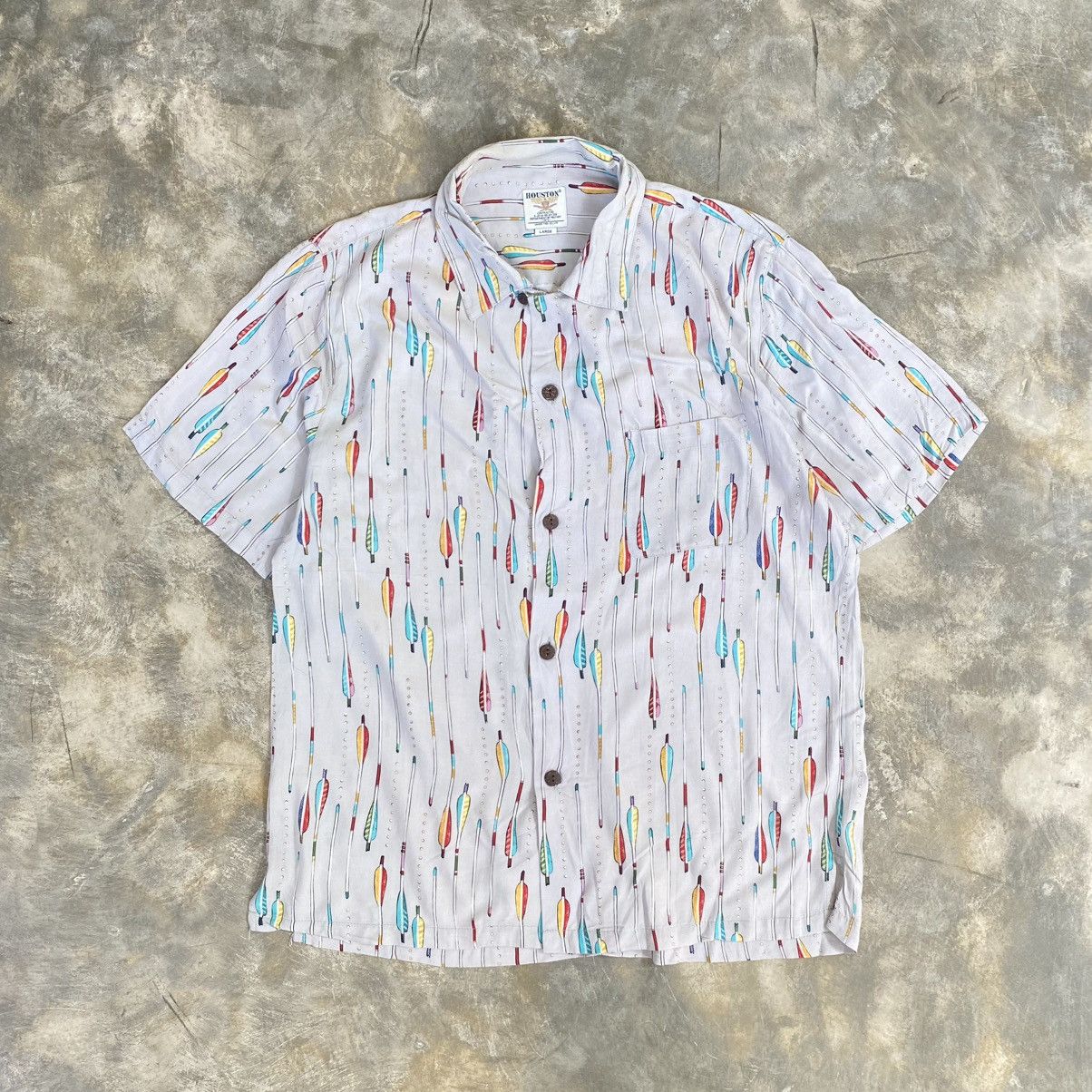 Vintage Houston Arrow Printed Button up Shirt