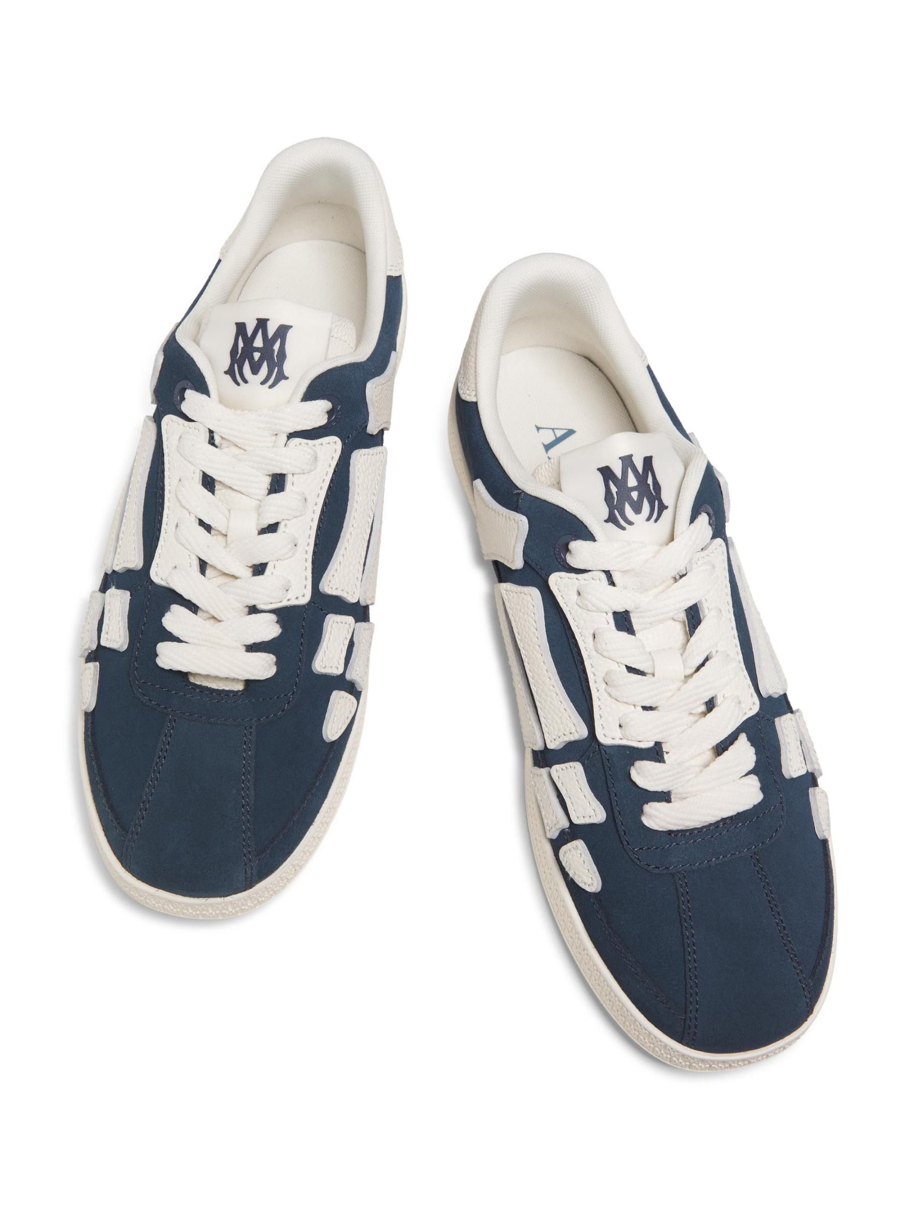 Amiri os11x1225 Pacific Bones Leather Sneakers in Blue/White Size US 9 / EU 42 - 4 Thumbnail