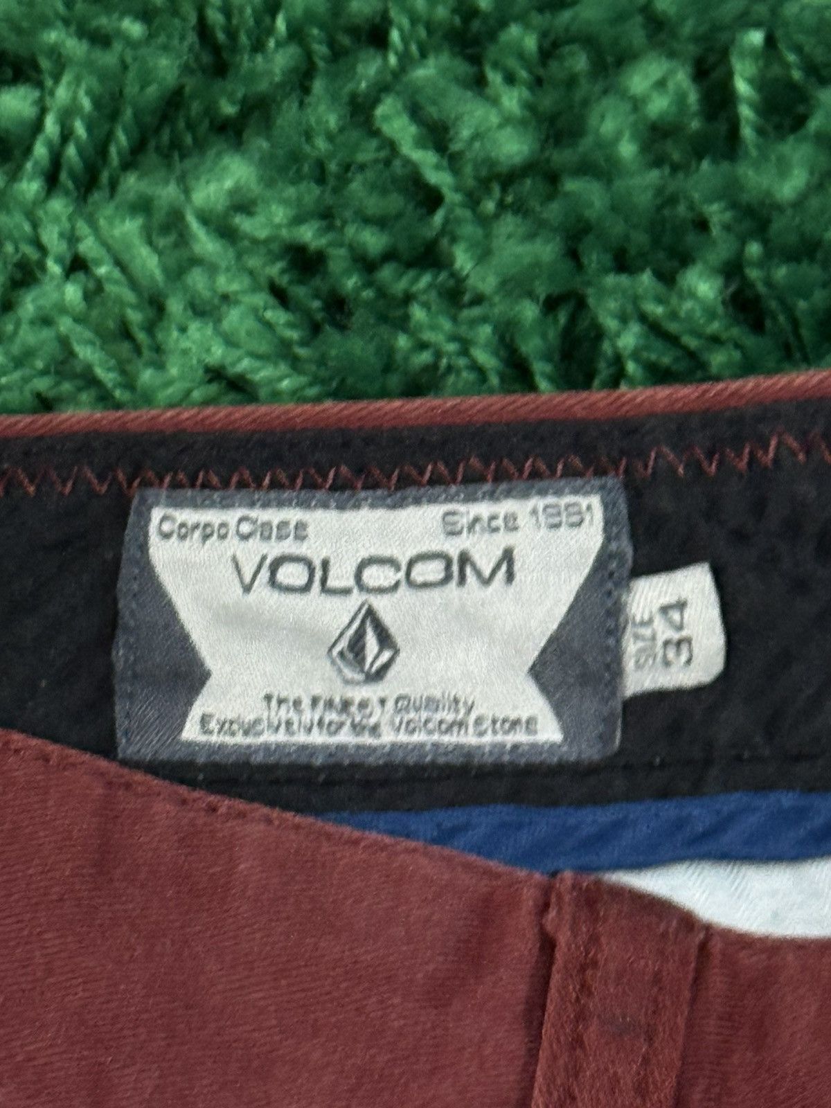 Volcom Volcom Burgundy Lightweight Chino Work Pants Sz. 34 Skate Size US 34 / EU 50 - 3 Thumbnail