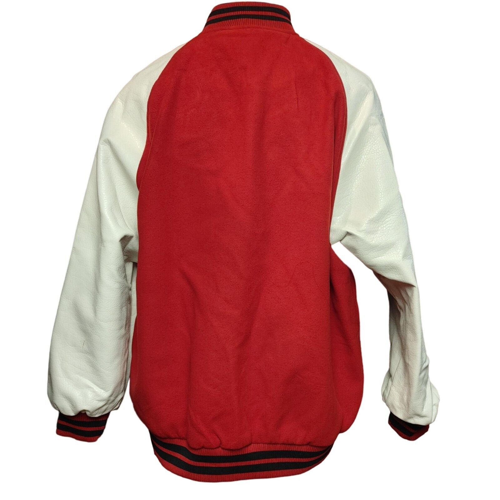 Other Wild Fable Women's Red Faux Leather Button Down Varsity Jack Size S / US 4 / IT 40 - 3 Thumbnail