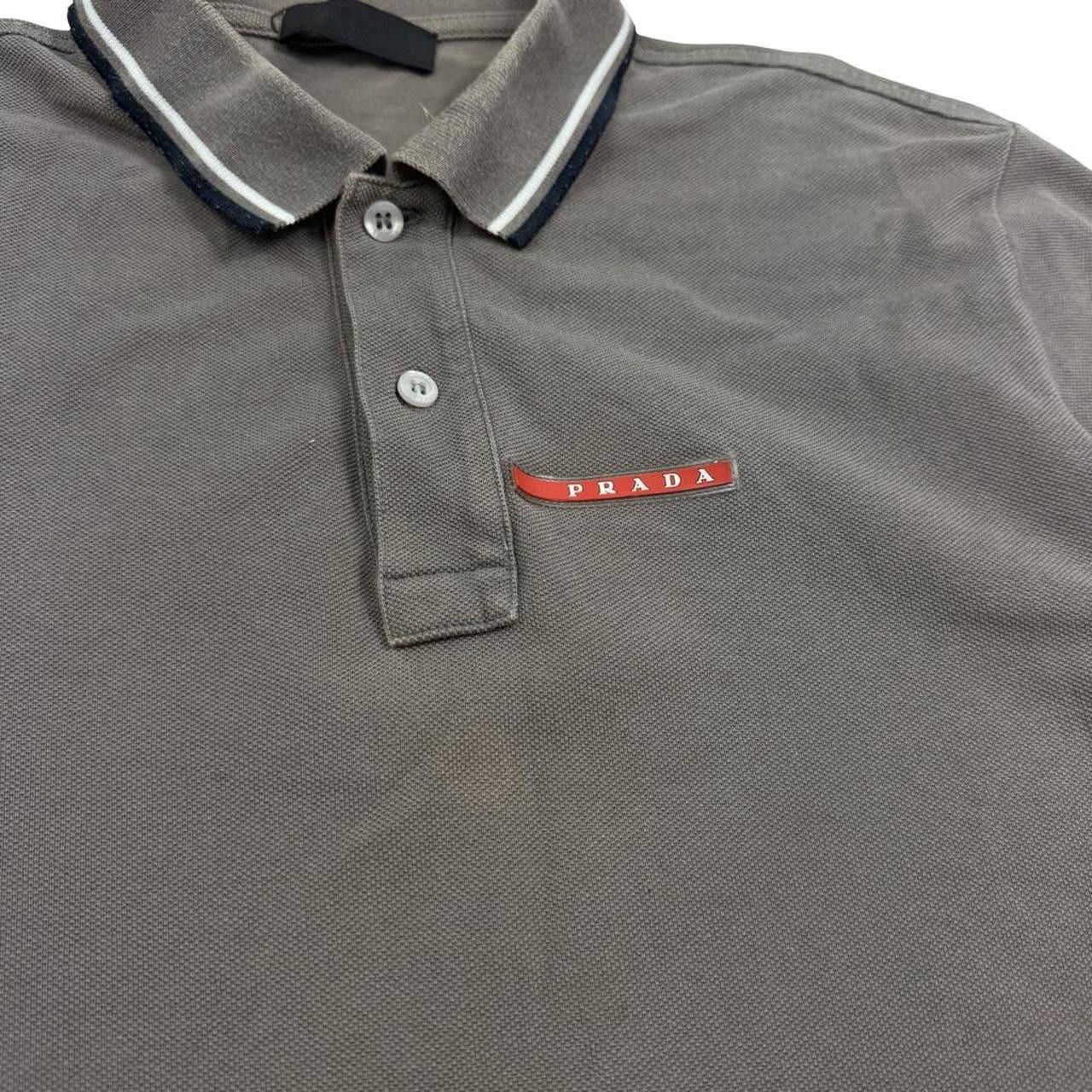 Prada Gray Prada Sport Red Tab Polo Shirt - Medium Size US M / EU 48-50 / 2 - 7 Thumbnail