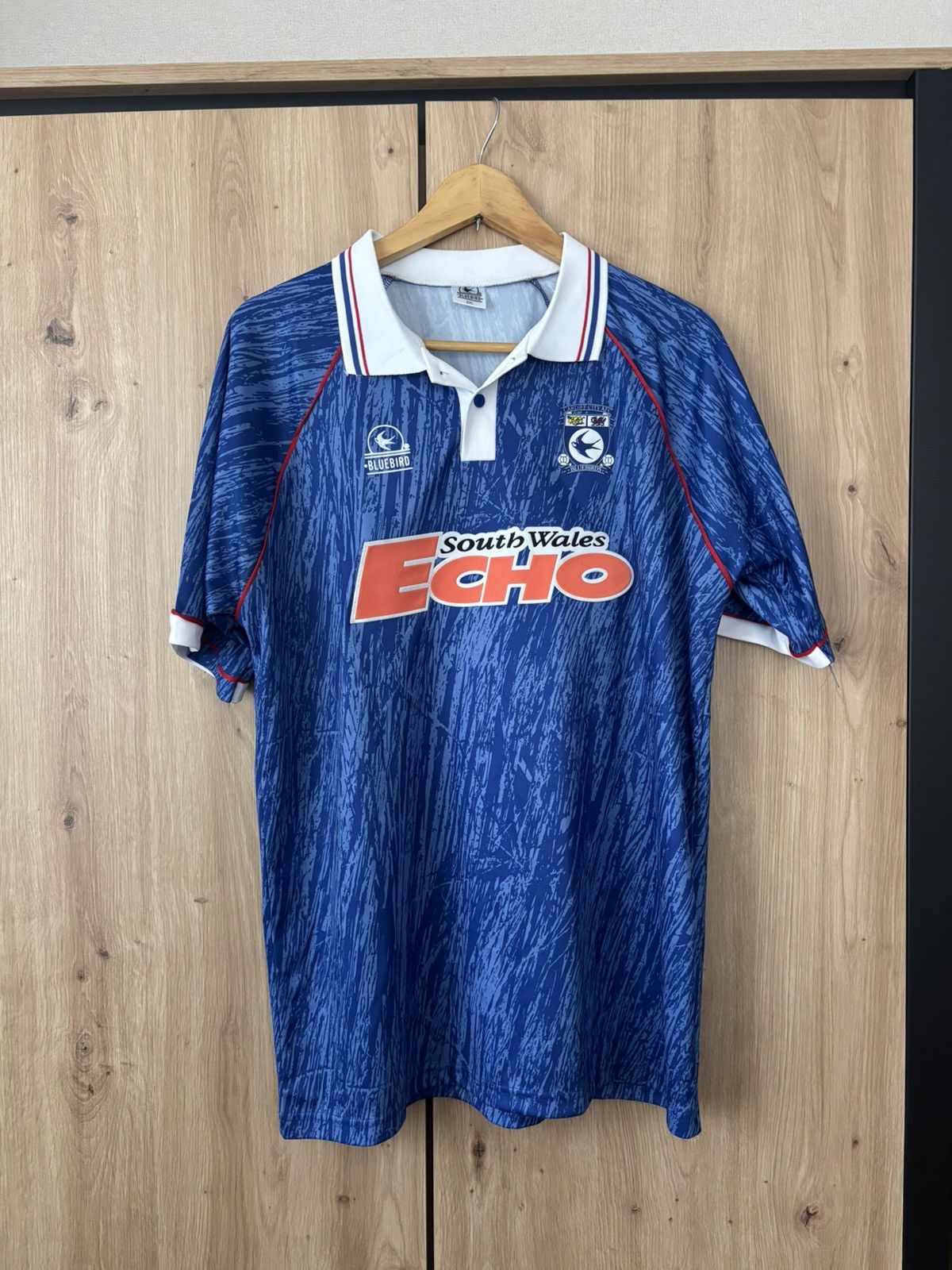 Vintage CARDIFF CITY AFC BLUEBIRD COPA RETRO JERSEY Size US XXL / EU 58 / 5 - 1 Thumbnail