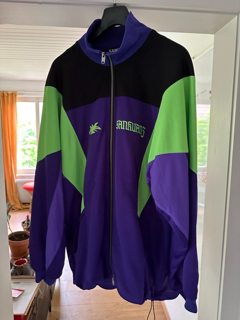 Sankuanz Ss19 Logo Track Jacket Purple Neon Green, Men's — image 3 of 6