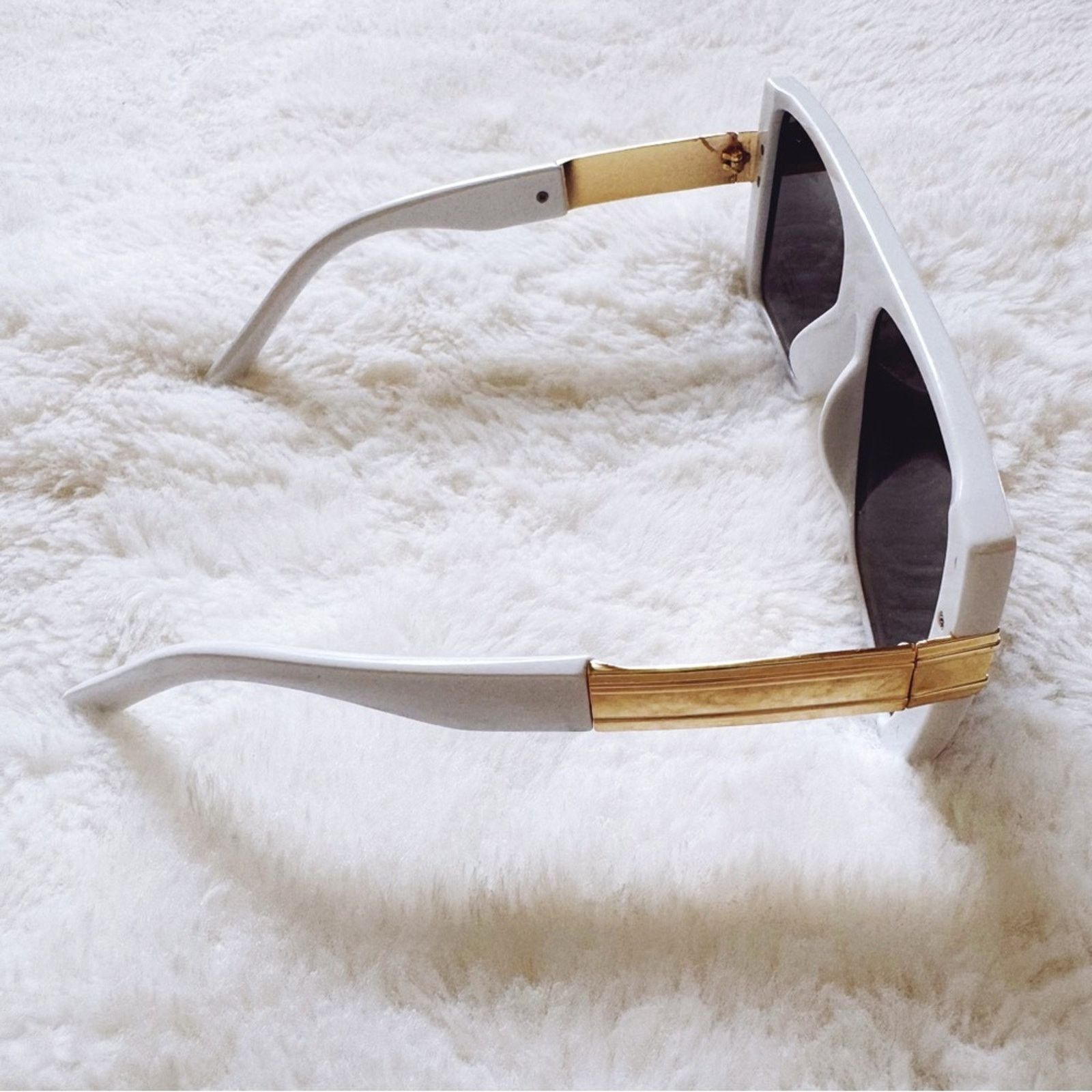 Other Inez White Oversized Square Sunglasses Size ONE SIZE - 3 Thumbnail