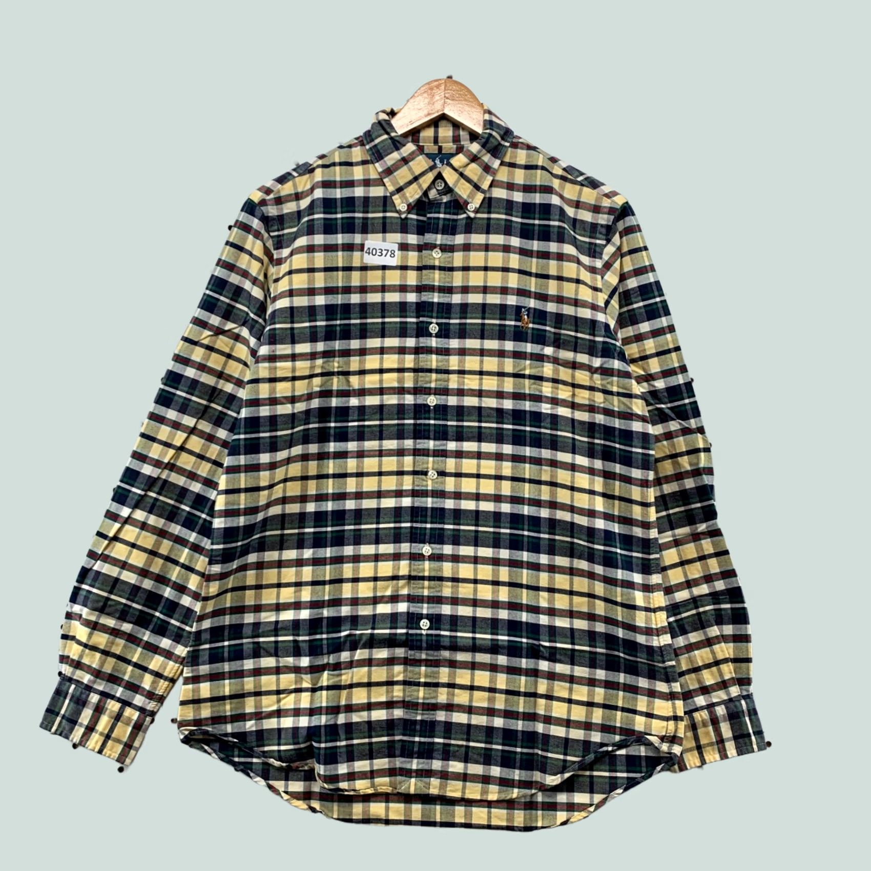 Ralph Lauren Ralph Lauren Button Down Shirt Mens Medium Green Yellow Plaid Long Sleeve 21x30 Shirt Mens Size US M / EU 48-50 / 2 - 1 Thumbnail