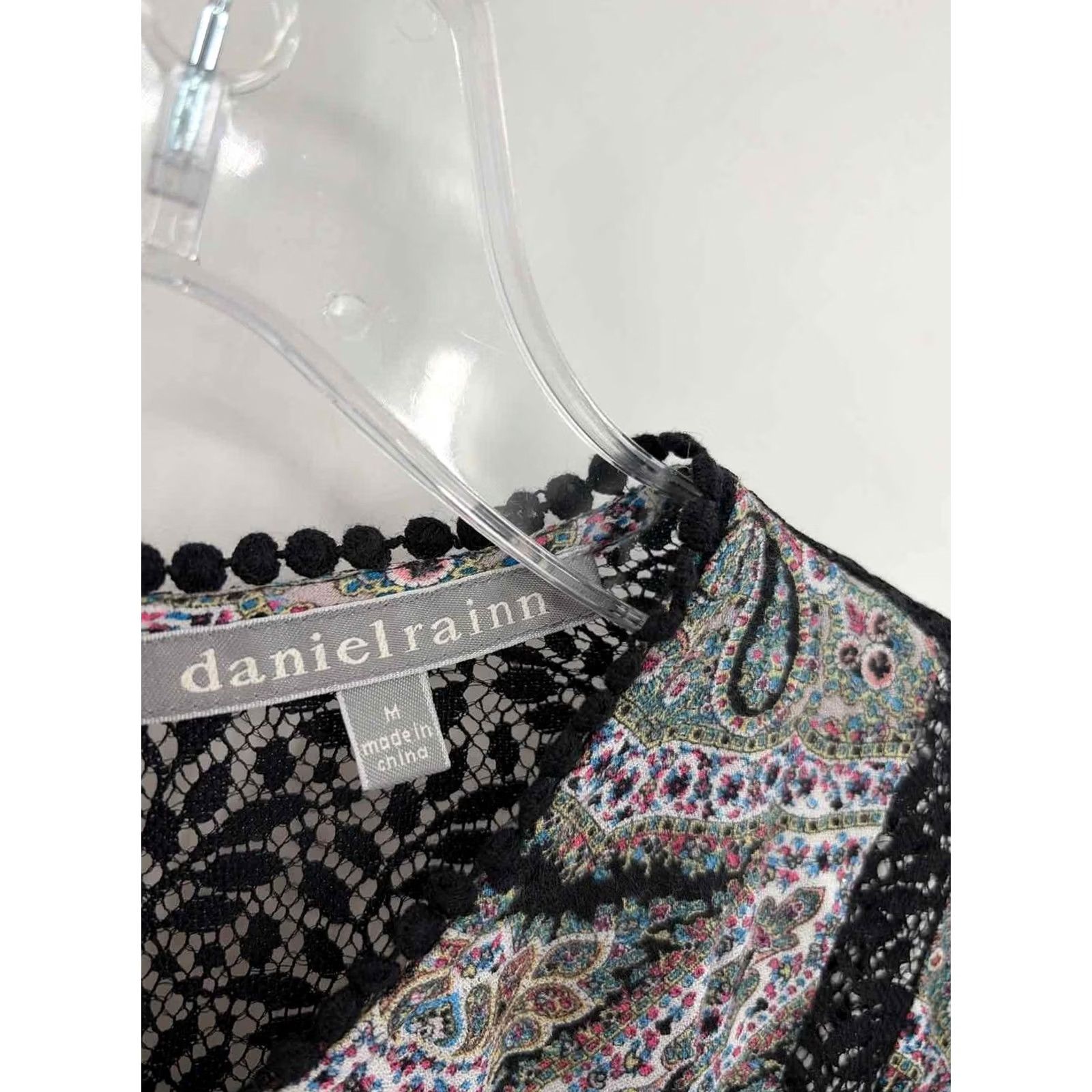 Vintage Daniel Rainn Blouse Black Medium Size M / US 6-8 / IT 42-44 - 3 Thumbnail