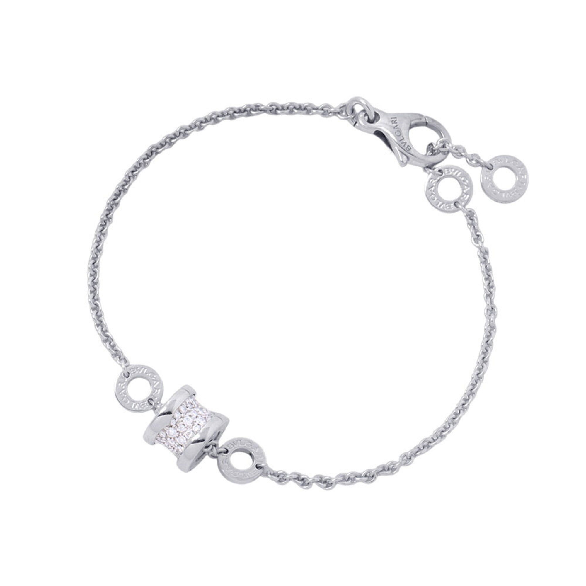 Bvlgari B-Zero1 Bracelet, 0.31ct Diamonds, 18k White Gold, Size S/M, 350899, Women's