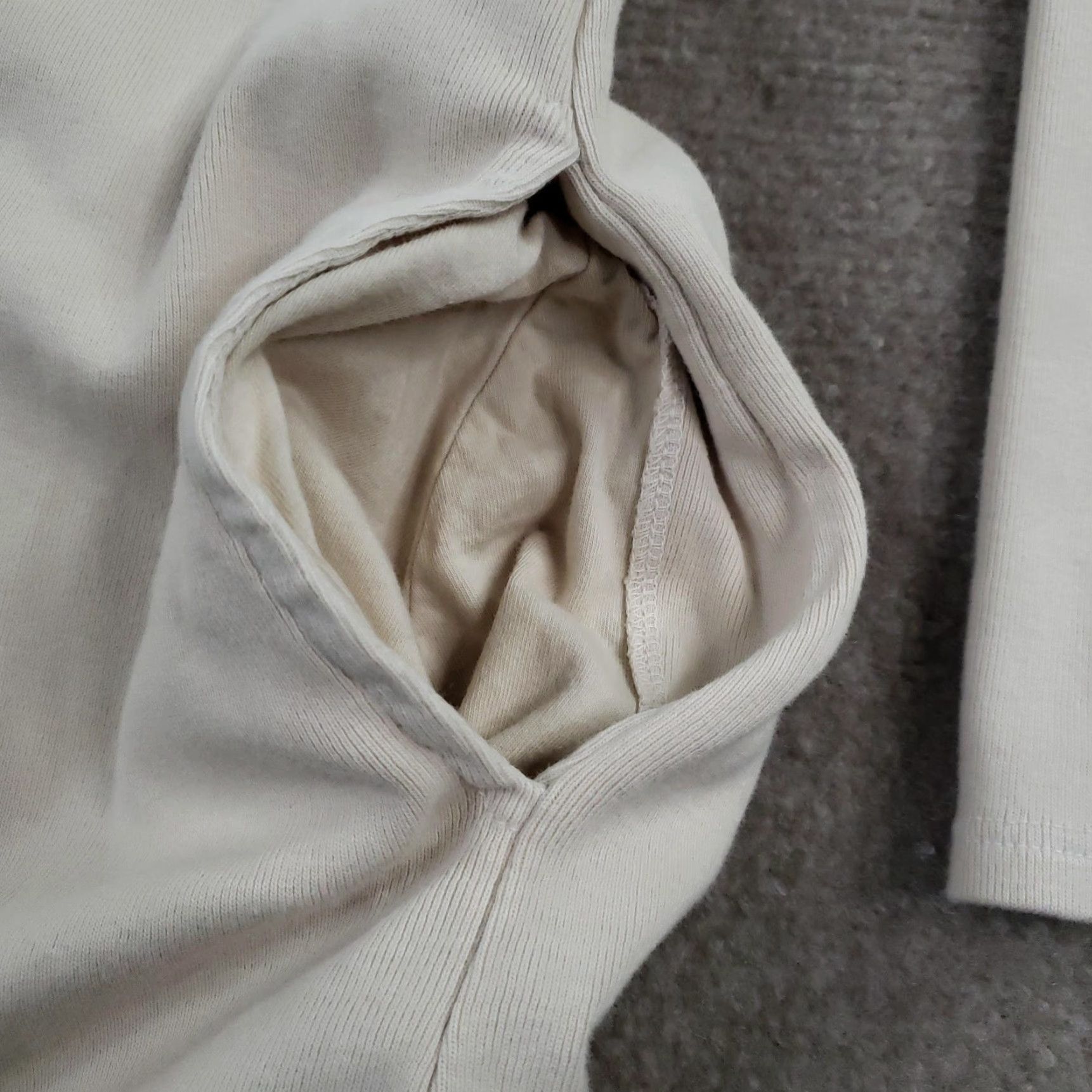 GRP VINTAGE GPR1 Cardigan Sweater Womens XS Beige Cotton Open Front Longline Pockets USA Size XS / US 0-2 / IT 36-38 - 7 Thumbnail