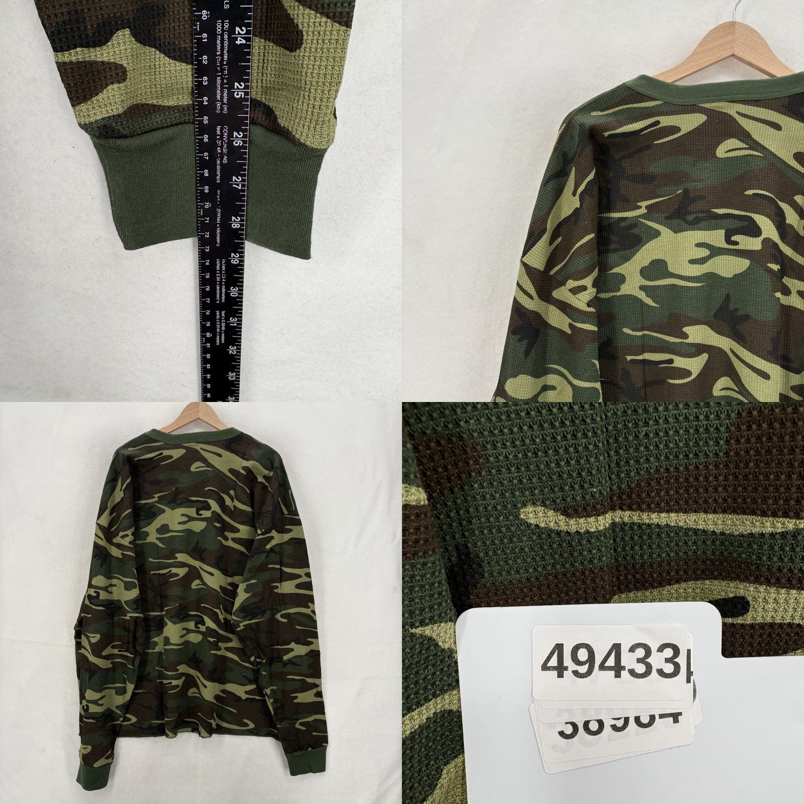 Rothco Rothco Shirt Mens 5XL Green Camo Thermal Long Sleeve Crew Neck Military Rugged Size US XXL / EU 58 / 5 - 8 Thumbnail