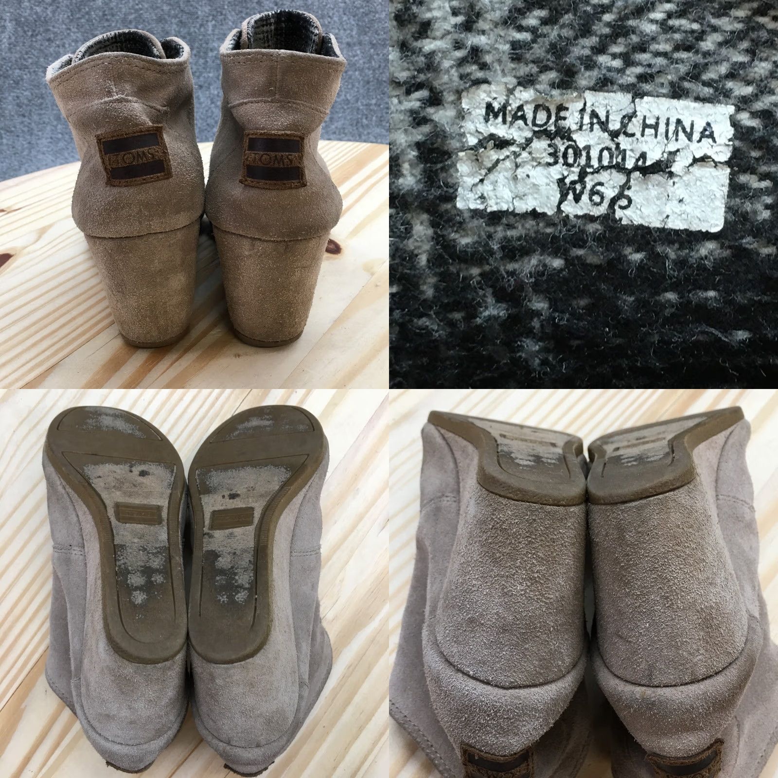 Toms TOMS Boots Womens 6.5 Desert Brown Lace Up Casual Comfort Wedge Ankle Top Shoes Size M / US 6-8 / IT 42-44 - 10 Thumbnail