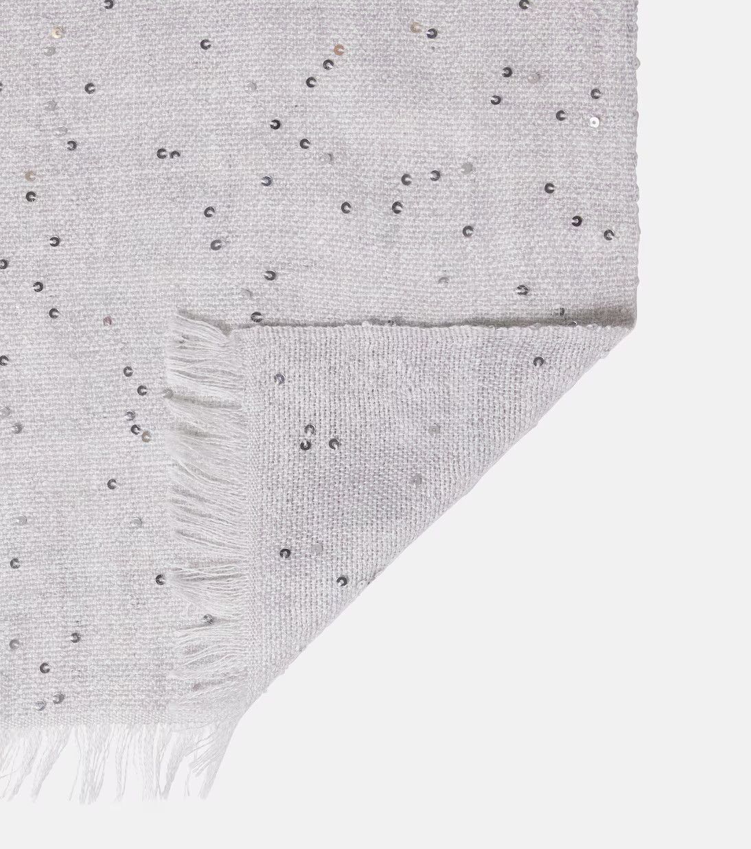 Brunello Cucinelli o1y0725 Size : OS / Scarf in Light Gray Size ONE SIZE - 5 Thumbnail