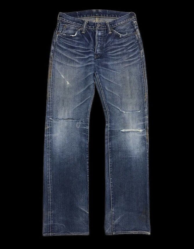 Designer DAMAGED DISTRESSED SELVEDGE DENIM BY T.M.T BIG HOLIDAY Size US 30 / EU 46 - 1 Thumbnail