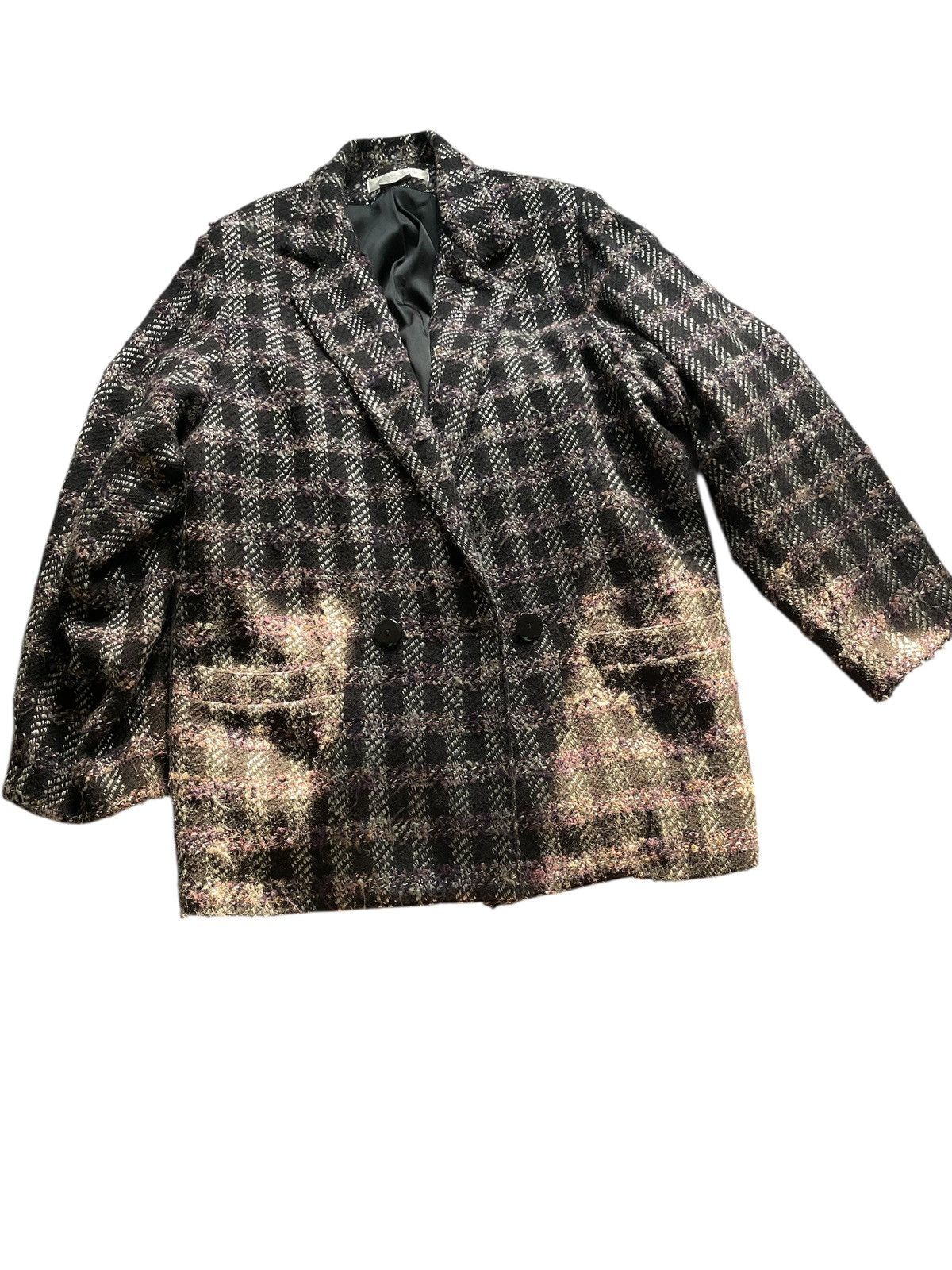 Vintage 90s boucle’ windowpane pattern Gloria Vanderbilt blazer 14 Size XL / US 12-14 / IT 48-50 - 1 Thumbnail