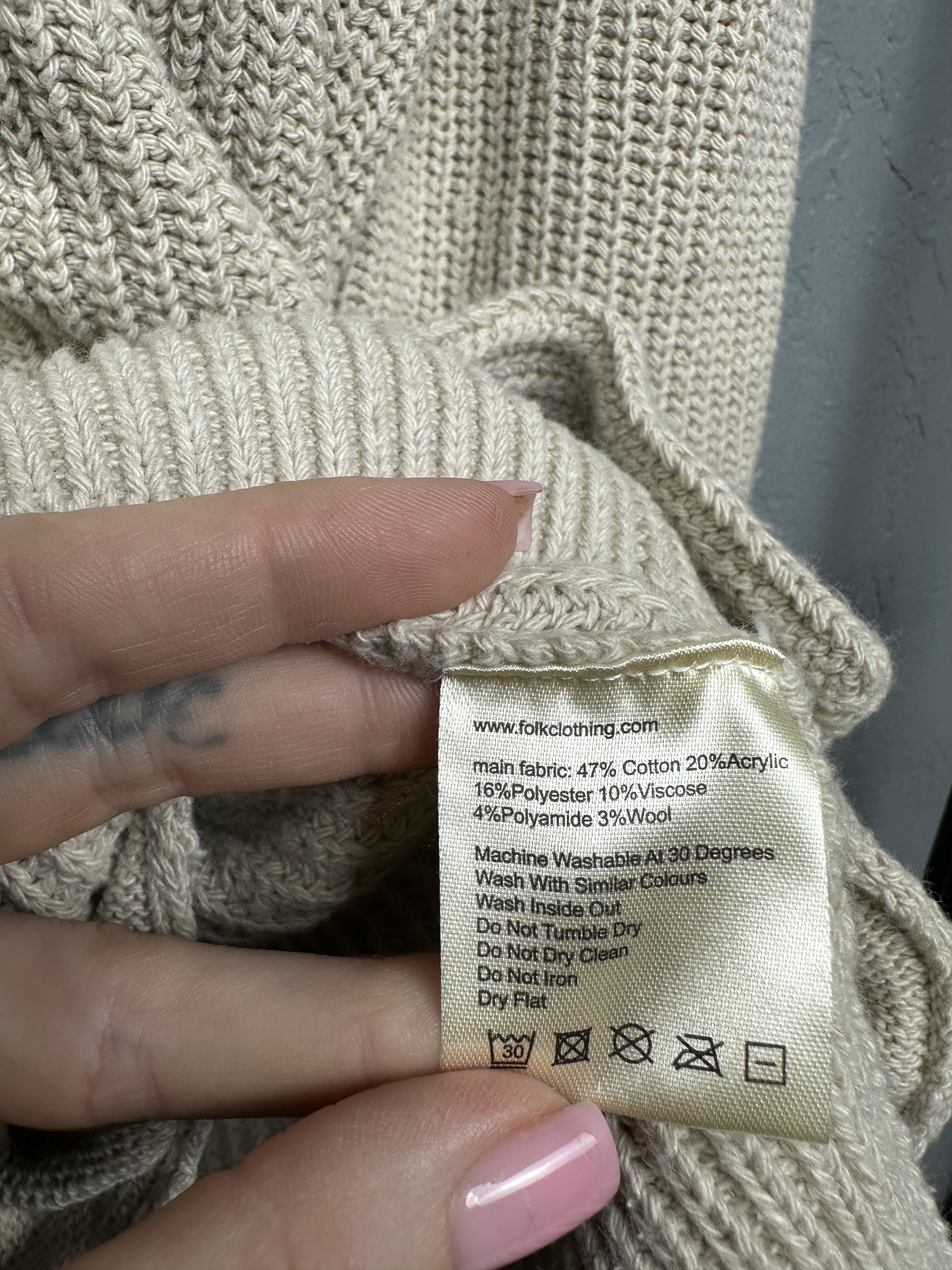 Folk Folk Mens Knit Cardigan Sweater Size US M / EU 48-50 / 2 - 4 Thumbnail