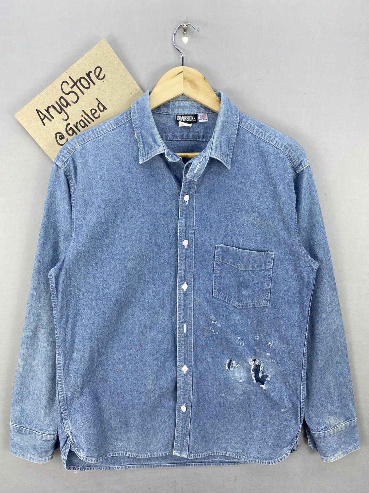 Flannel Expansion NYC Distressed Flannel Shirts Button Up Size US M / EU 48-50 / 2 - 1 Thumbnail