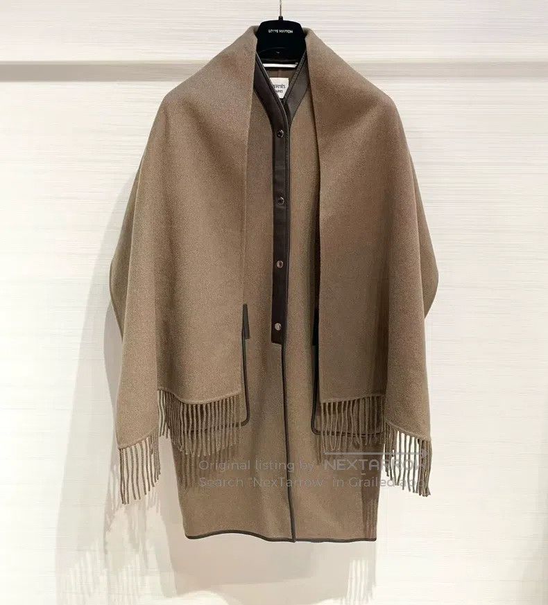 Hermes Hermes Autumn and Winter Fringe Cashmere Coat Size XXS / US 00 / IT 34 - 1 Thumbnail