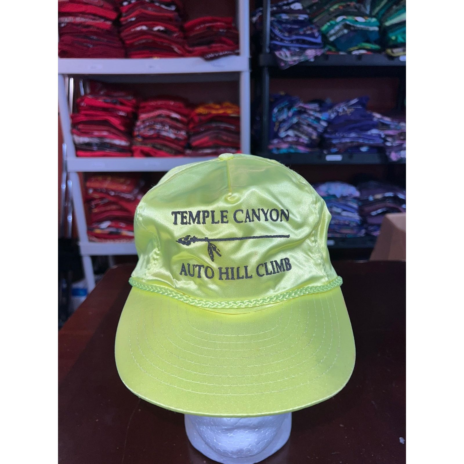 Vintage Vintage Temple Canyon Hat Auto Hill Climb Roper Broken Brim Size ONE SIZE - 1 Thumbnail