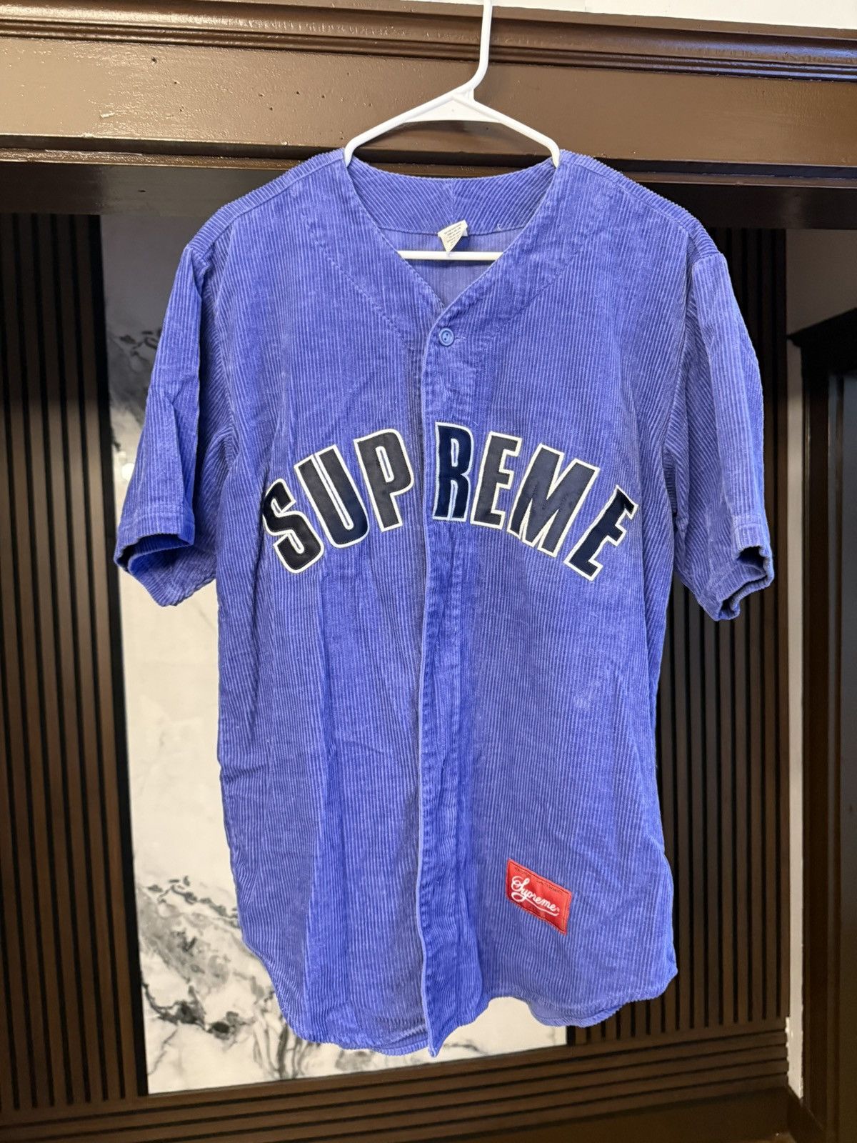 Supreme Corduroy Baseball Jersey | Grailed