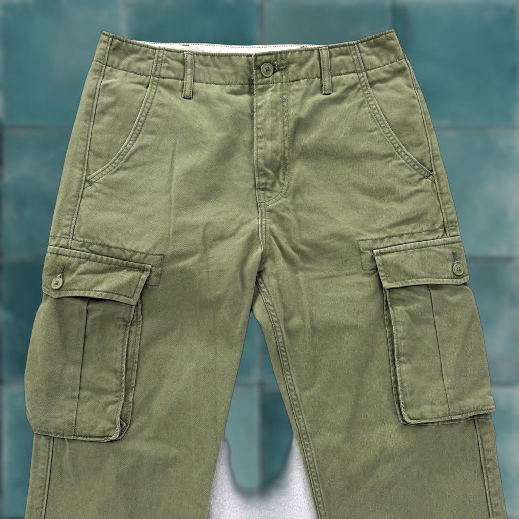 Levi's Levis Cargo Pants Mens 29x30 Green 100% Cotton Straight Leg Workwear Casual Utility Pants Size US 29 - 1 Thumbnail