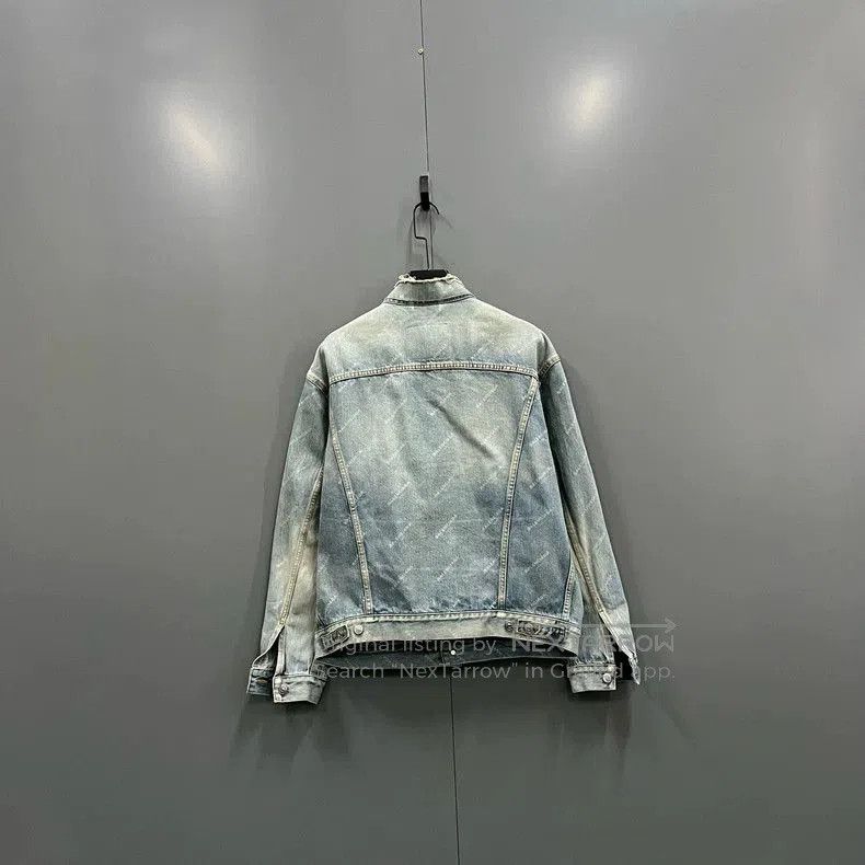 Balenciaga Balenciaga Logo Washed Denim Jacket. Size US XS / EU 42 / 0 - 2 Thumbnail