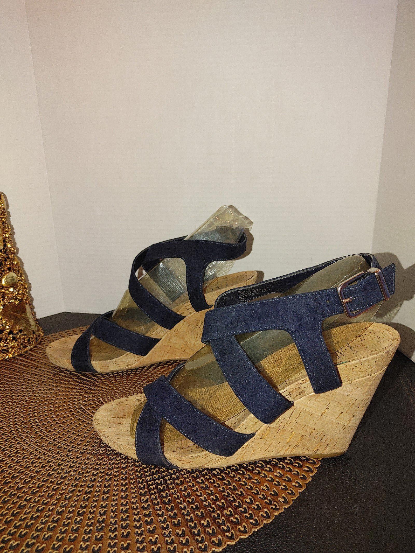Designer INC Stylish Landor Wedge Sandals with Cork Heel Size 11M Size US 11 / IT 41 - 1 Thumbnail