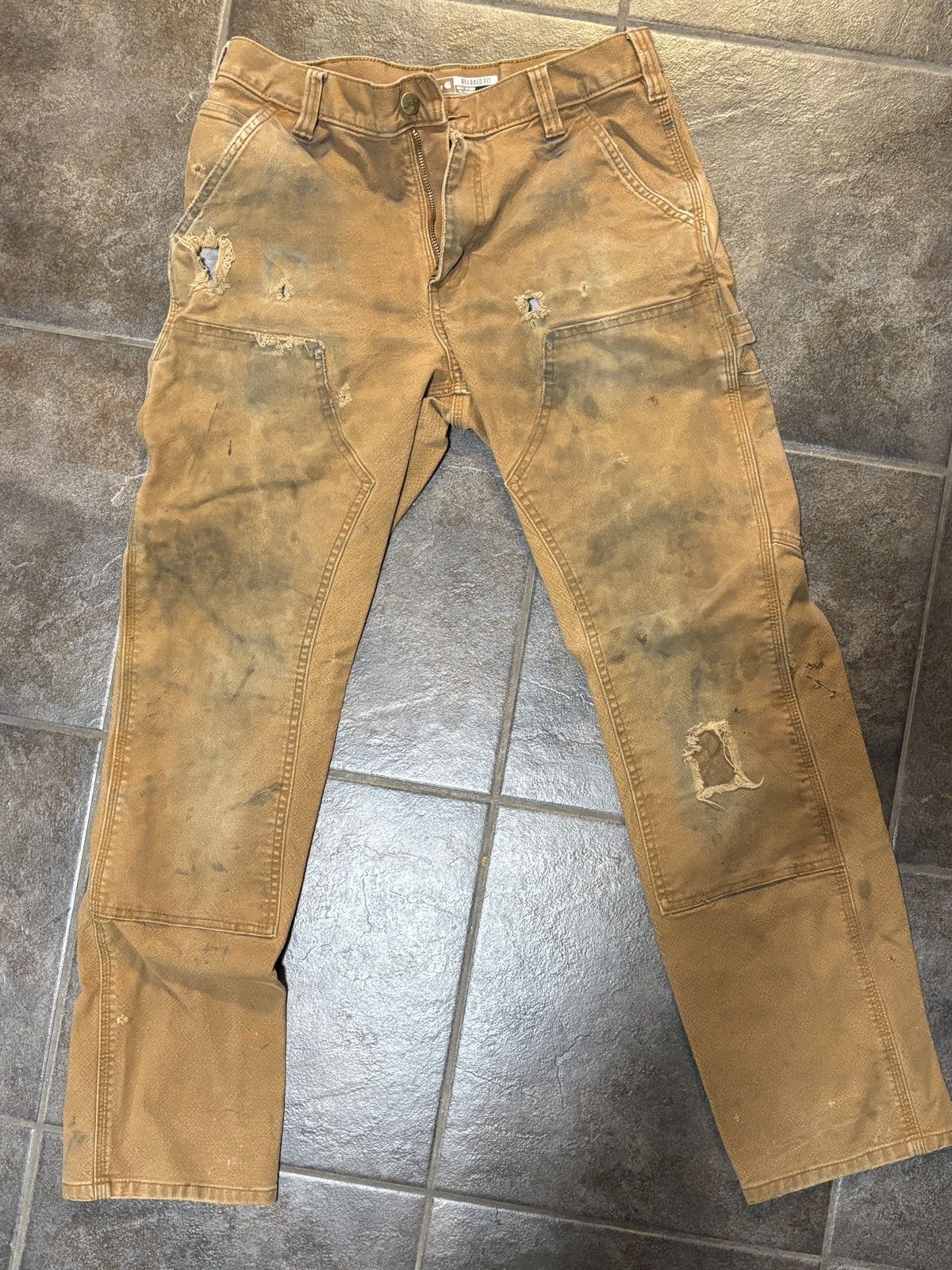 Carhartt Carhartt BN3334-M Authentically Weathered Work Pants Size US 32 / EU 48 - 1 Thumbnail