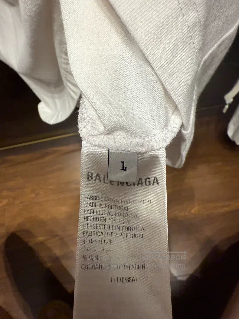 Balenciaga Balenciaga White Cover Tape Deletion Line Short Sleeve Size US S / EU 44-46 / 1 - 6 Thumbnail